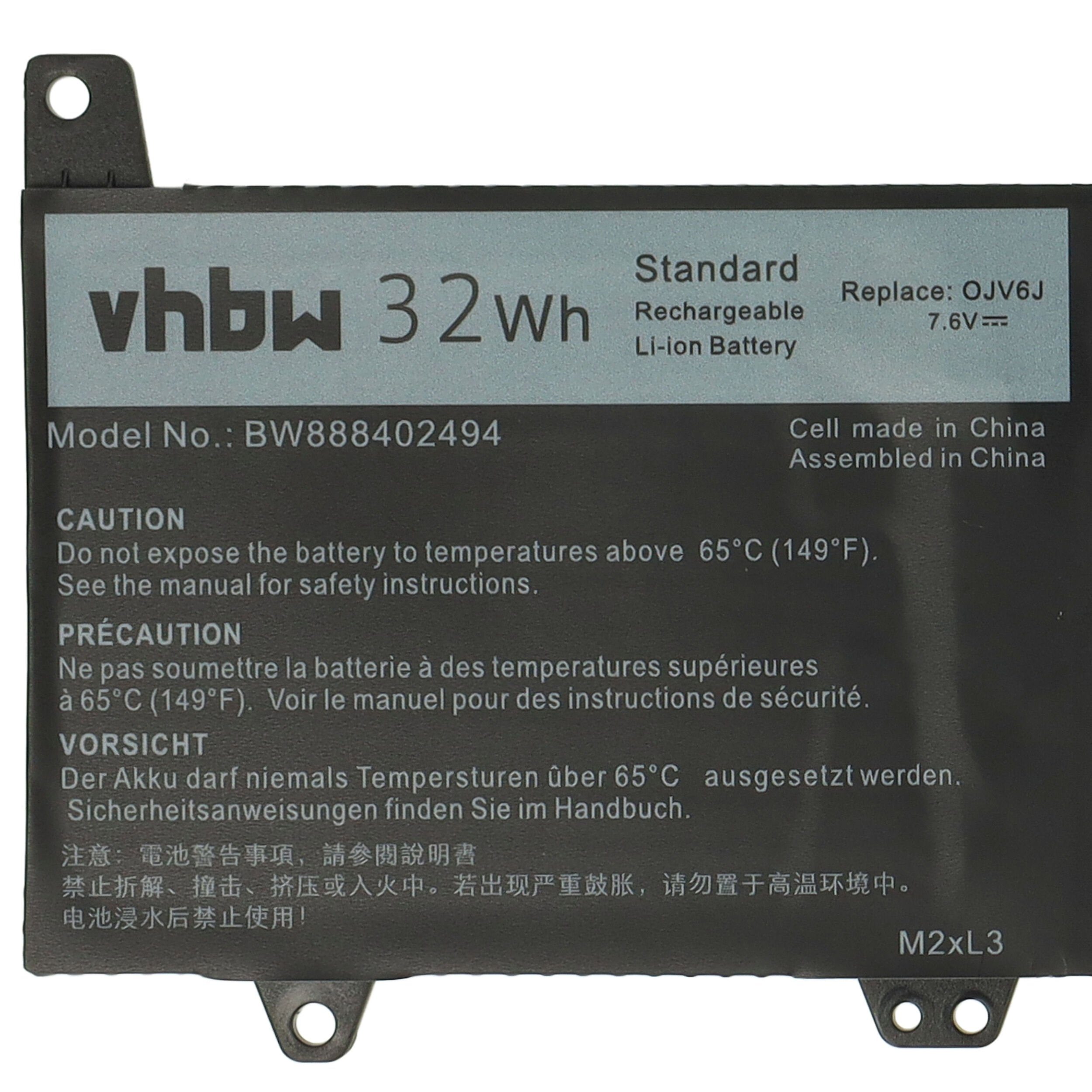 für 3157, 11 Inspiron vhbw passend 11 3159, 3152, 3158, 11 Dell 3153, 11 4200 mAh Laptop-Akku 11