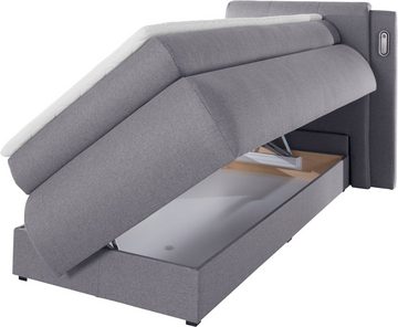 COLLECTION AB Boxspringbett Borna, inklusive Bettkasten, LED-Beleuchtung und Topper