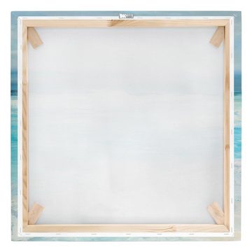 Bilderdepot24 Leinwandbild Strand Natur Modern Sturm dem Meer blau Bild auf Leinwand Groß XXL, Bild auf Leinwand; Leinwanddruck in vielen Größen