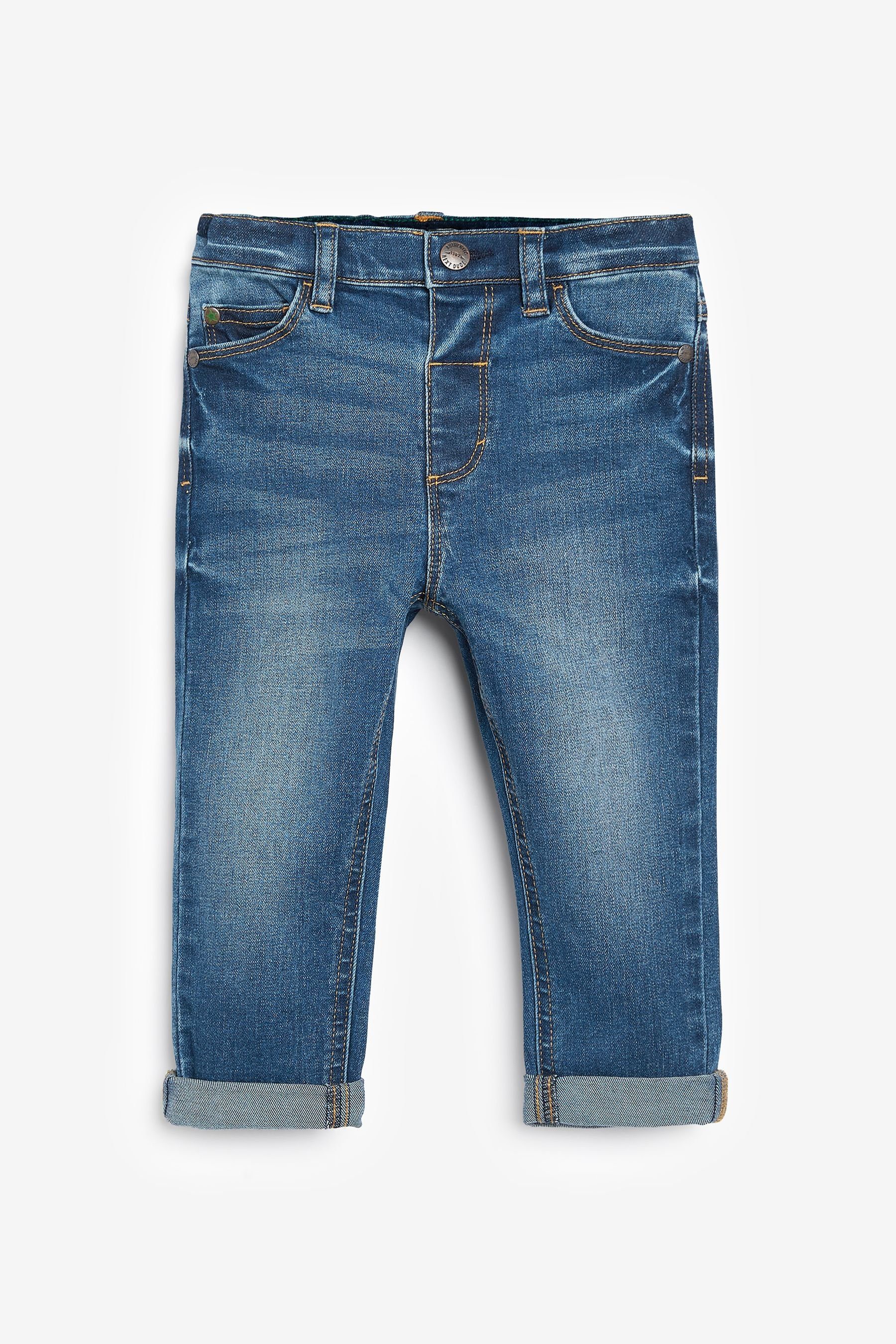 Stretch-Jeans Mid (1-tlg) aus Next Jeans Bequemstretch Blue