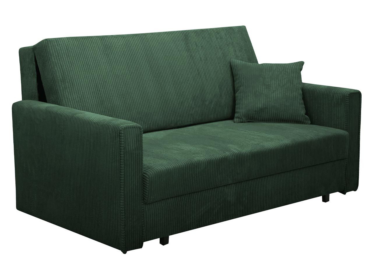 MIRJAN24 Schlafsofa Viva Bis Premium III, mit Bettkasten und Schlaffunktion, inkl. Kissen, Schwarz Metallfüße, Wellenfeder, 3 Sitzer – Bild 2 von 5