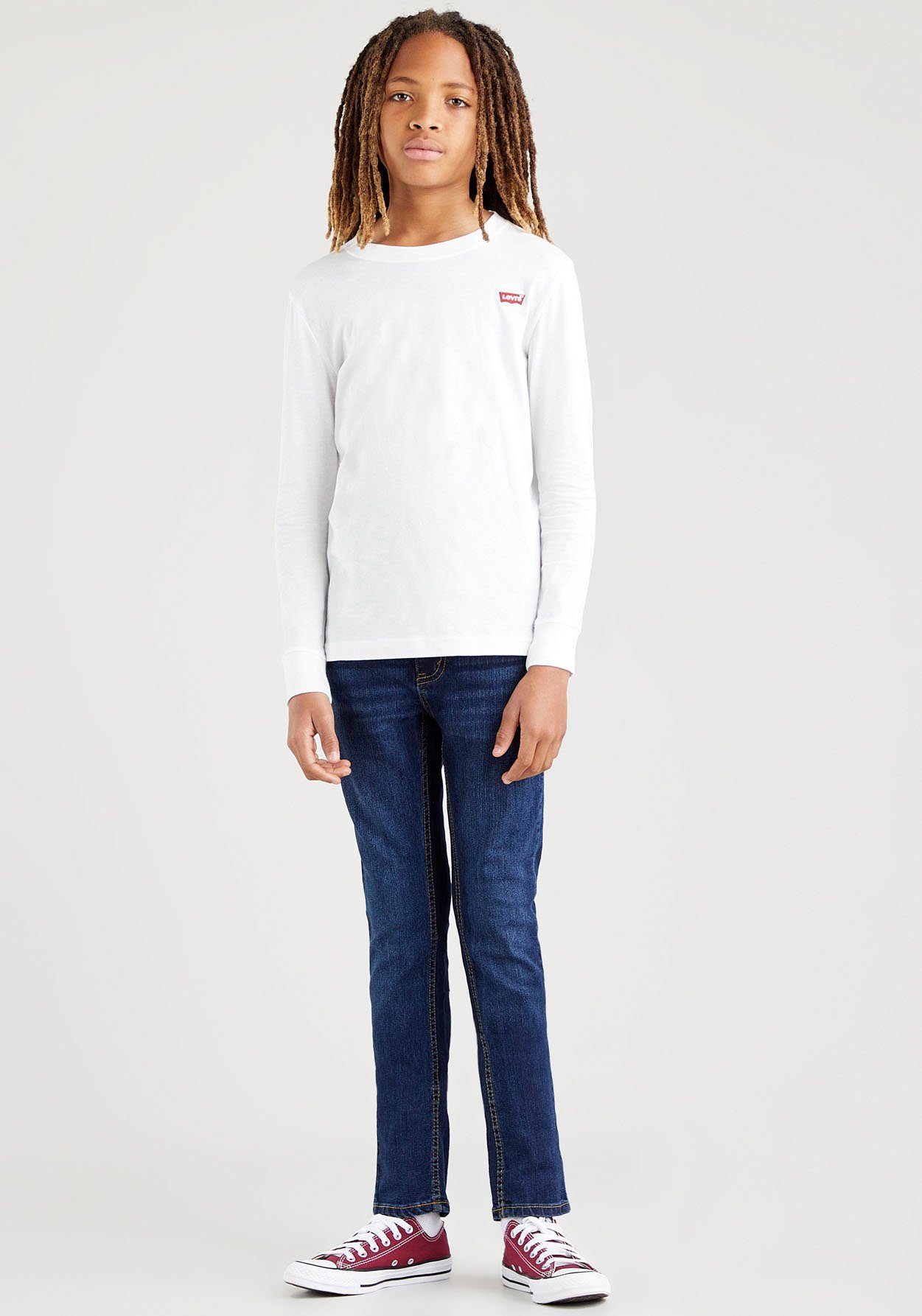 Langarmshirt CHESTHIT Levi's® TEE for BATWING L/S Kids weiß BOYS