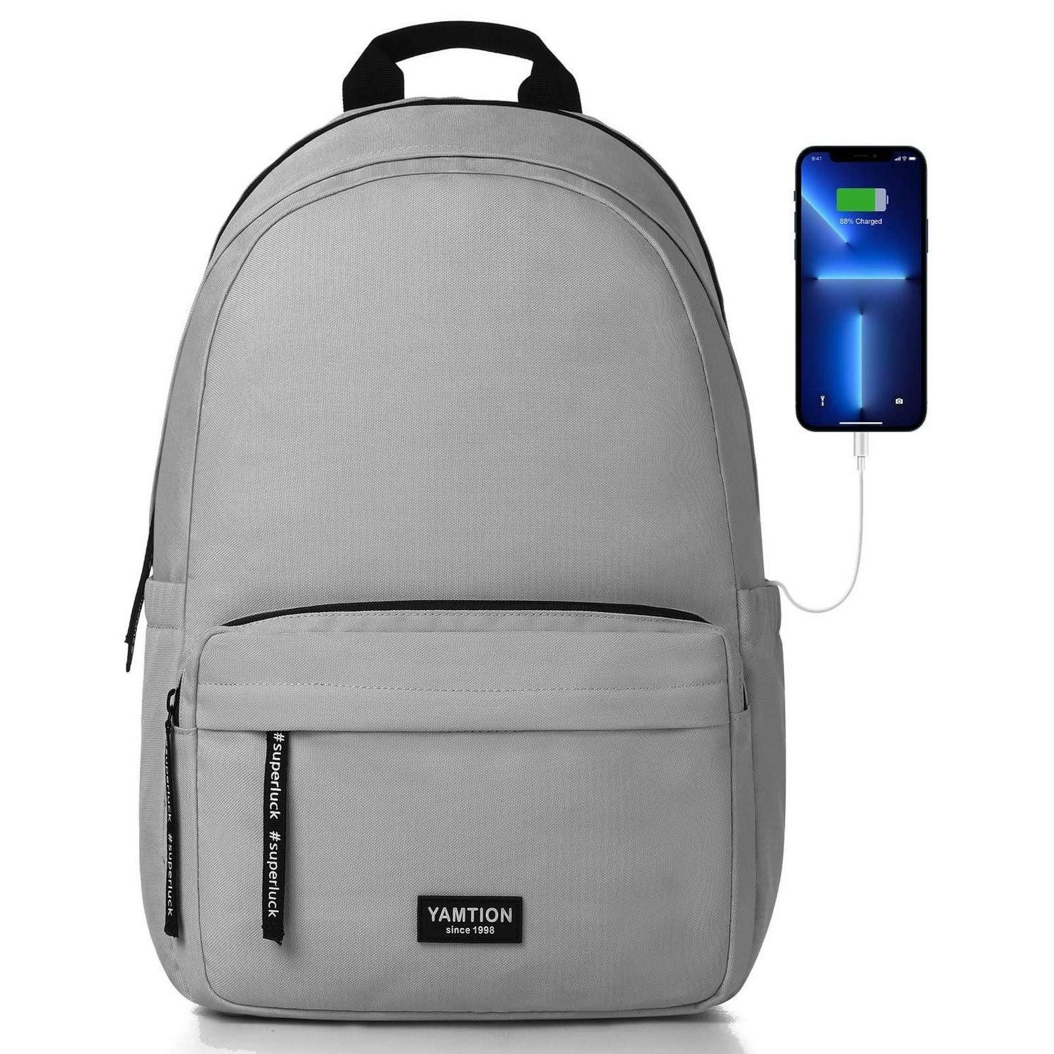 LuxusKollektion Schulrucksack Rucksack Herren/Damen Laptop 17.3" Dunkelgrau