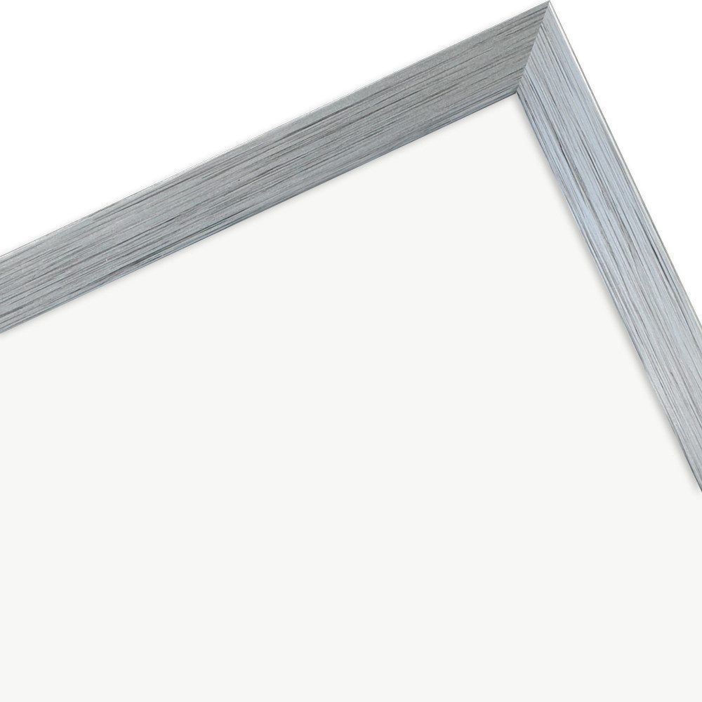 WANDStyle Galerierahmen G950 25x50 cm, für 3 Bilder, im Format 10x15 cm, aus Massivholz in der Farbe Silber