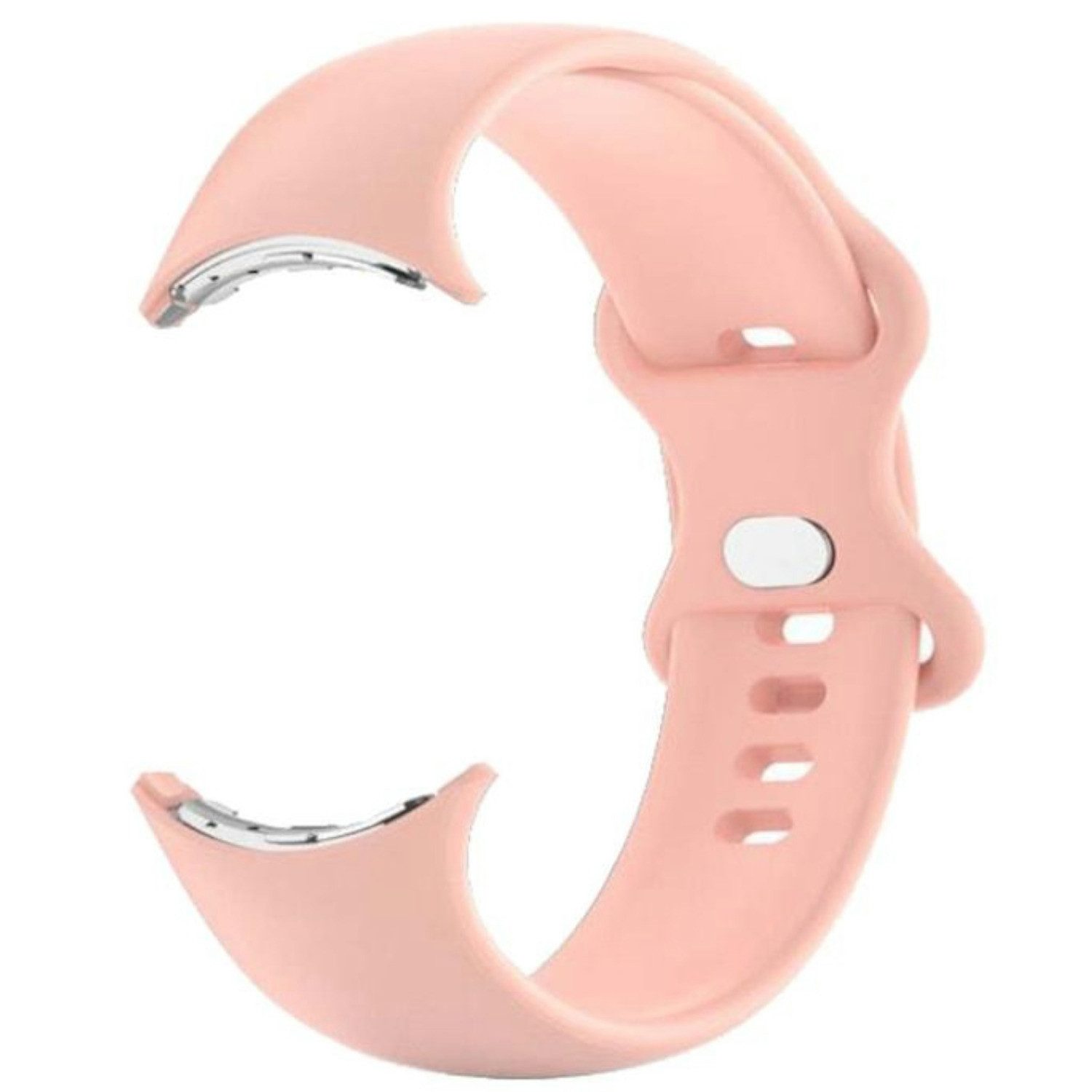 Wigento Smartwatch-Armband Silikon für Google Pixel Watch 5 / 4 / 3 / 2 41mm Butterfly-Schnalle, Langlebig, flexibel, einfach anzulegen, Größe L Männer
