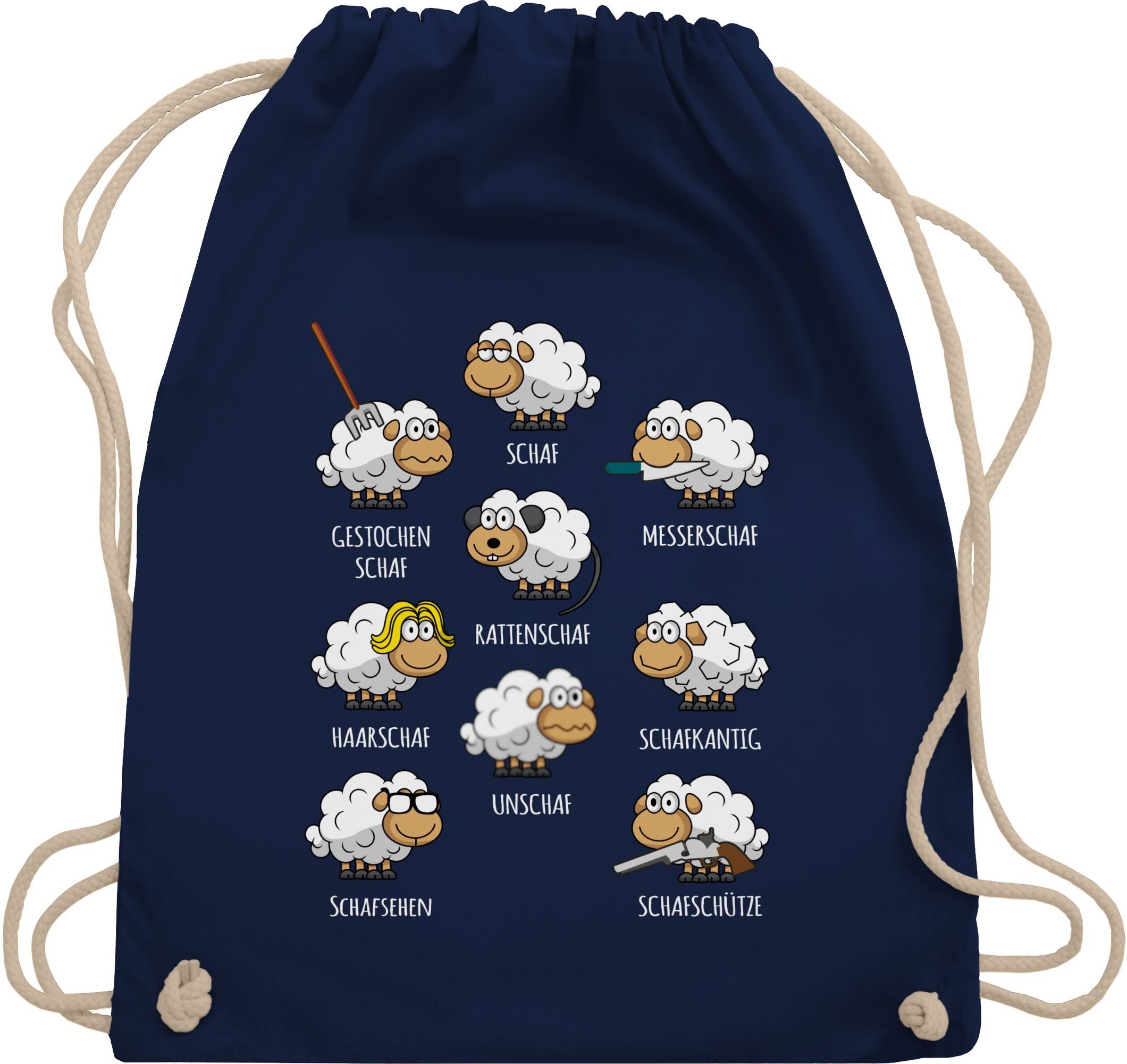 Shirtracer Turnbeutel Schafe Schäfchen Schäfer Schaf Sheep Schafbauer Lustig Witzig, Schaf