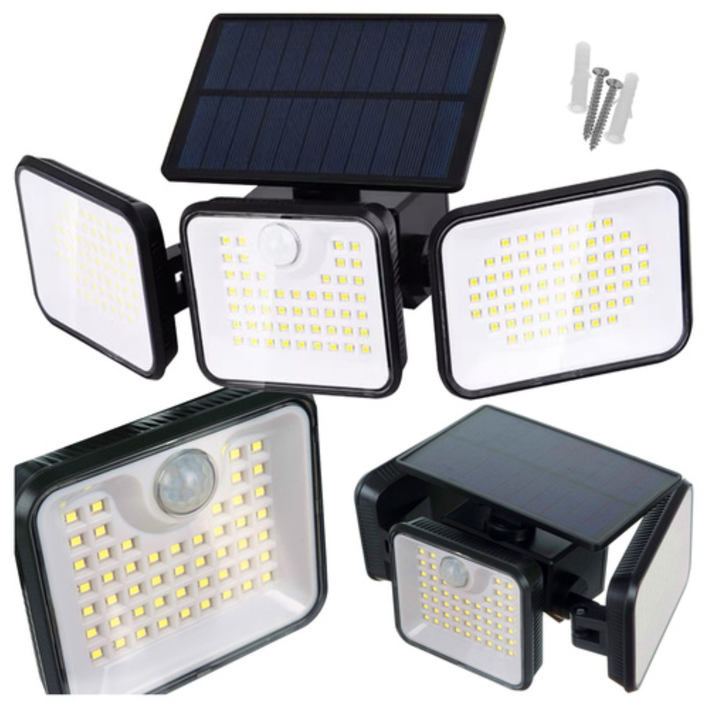 LED Solarleuchte LED Solarleuchte 180 LED Bewegungsmelder Außen Wand IP65