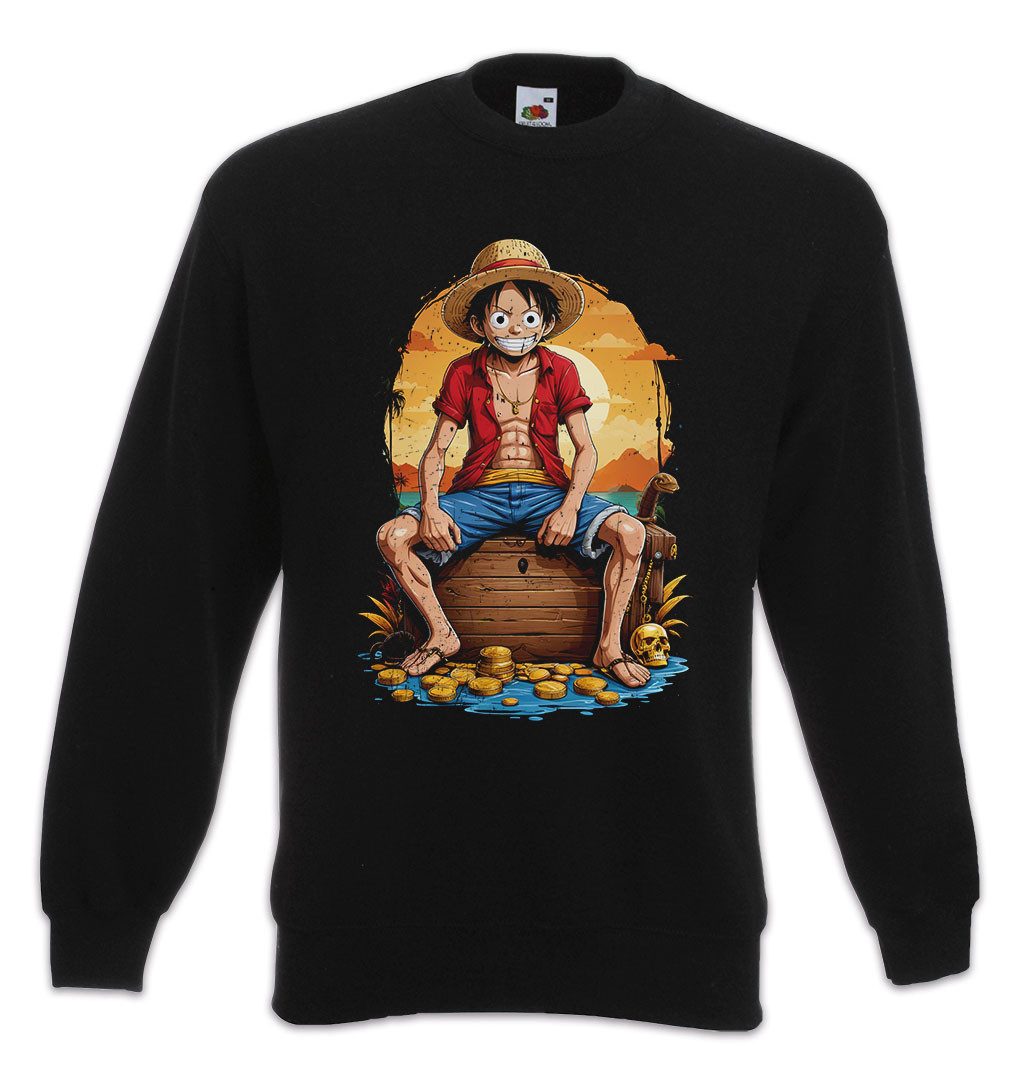 Sweatshirt Monkey Smile Ruffy Sweatshirt One Pirate Adventure Anime Piece D Luffy