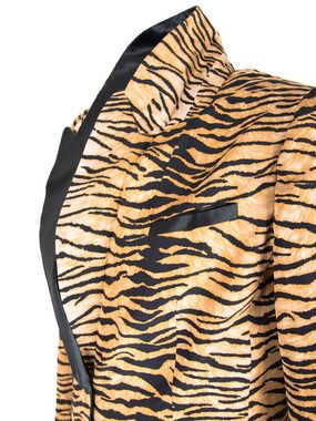 RUA & RUA Jackenblazer Klassische Animal-Print-Seidenjacke Blazer mit einem Knopf (1-tlg)