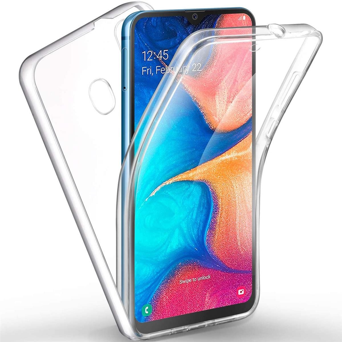 Wisam Smartphone-Hülle für Samsung Galaxy A20E Full Cover TPU 360° Case Schutzhülle 14,82 (5,8 Zoll)