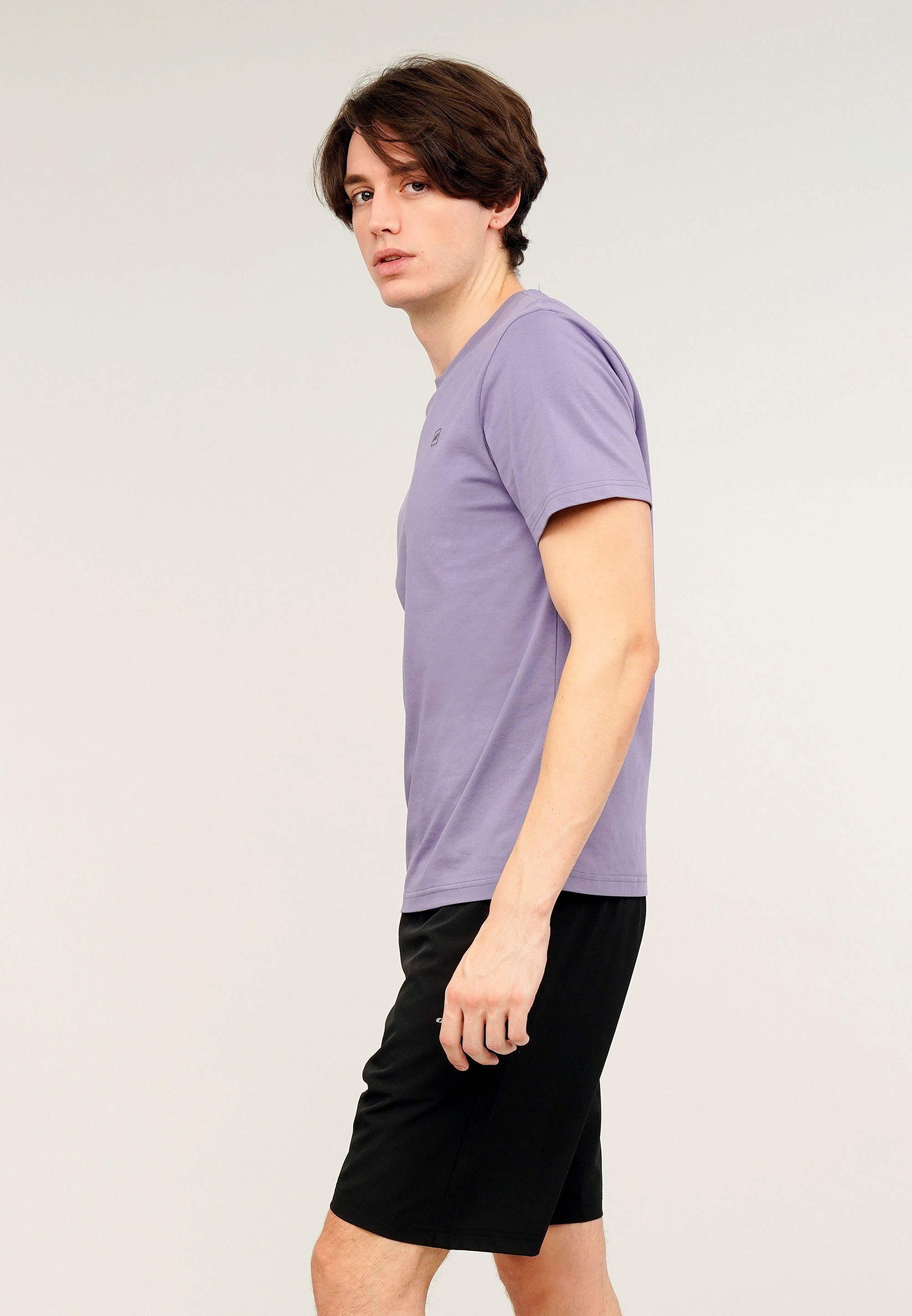 violett Cool-Touch-Funktion mit GIORDANO Sorena angenehmer Funktionsshirt