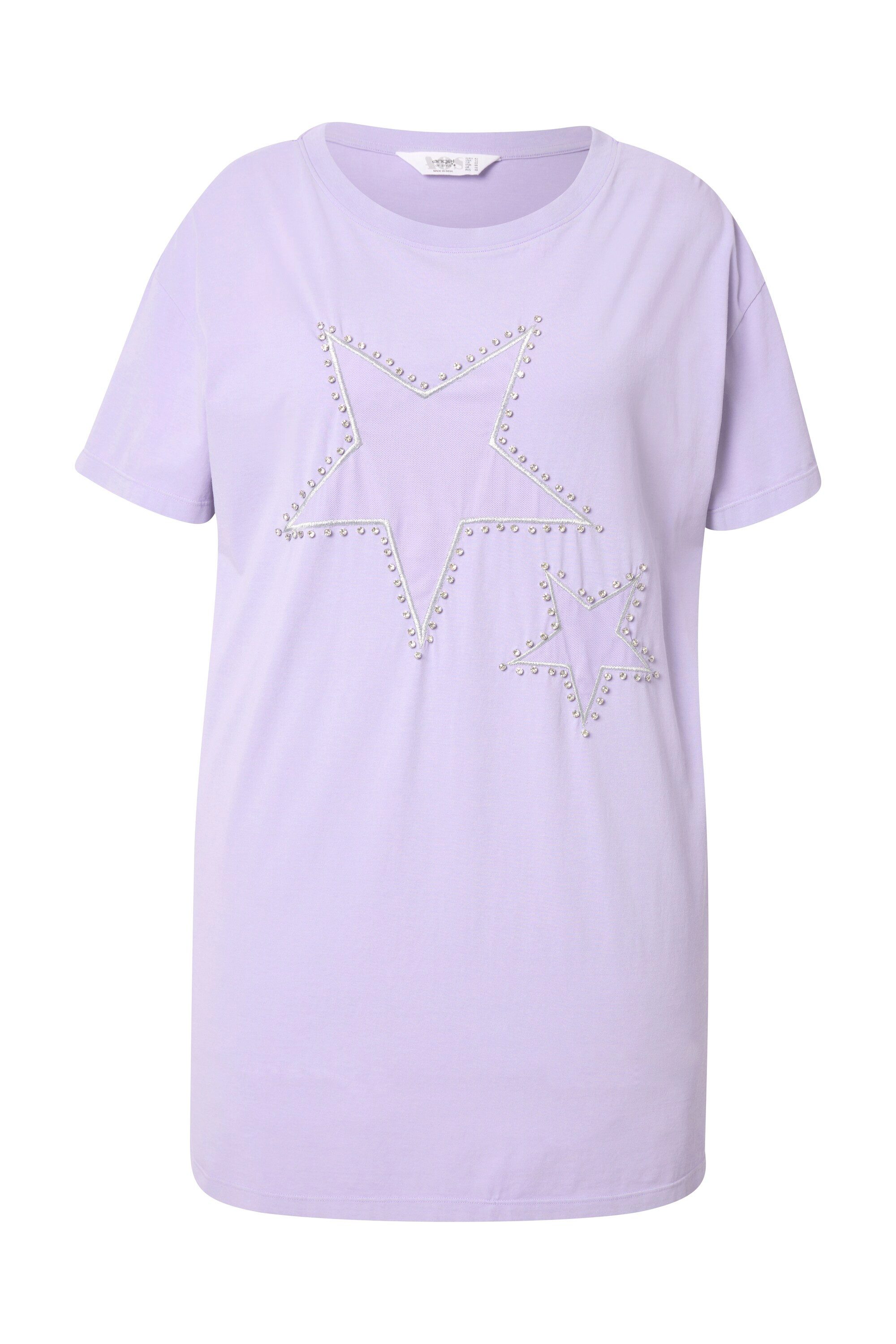 Angel of Style T-Shirt T-Shirt Boxy Fit Sterne auf Mesh günstig online kaufen