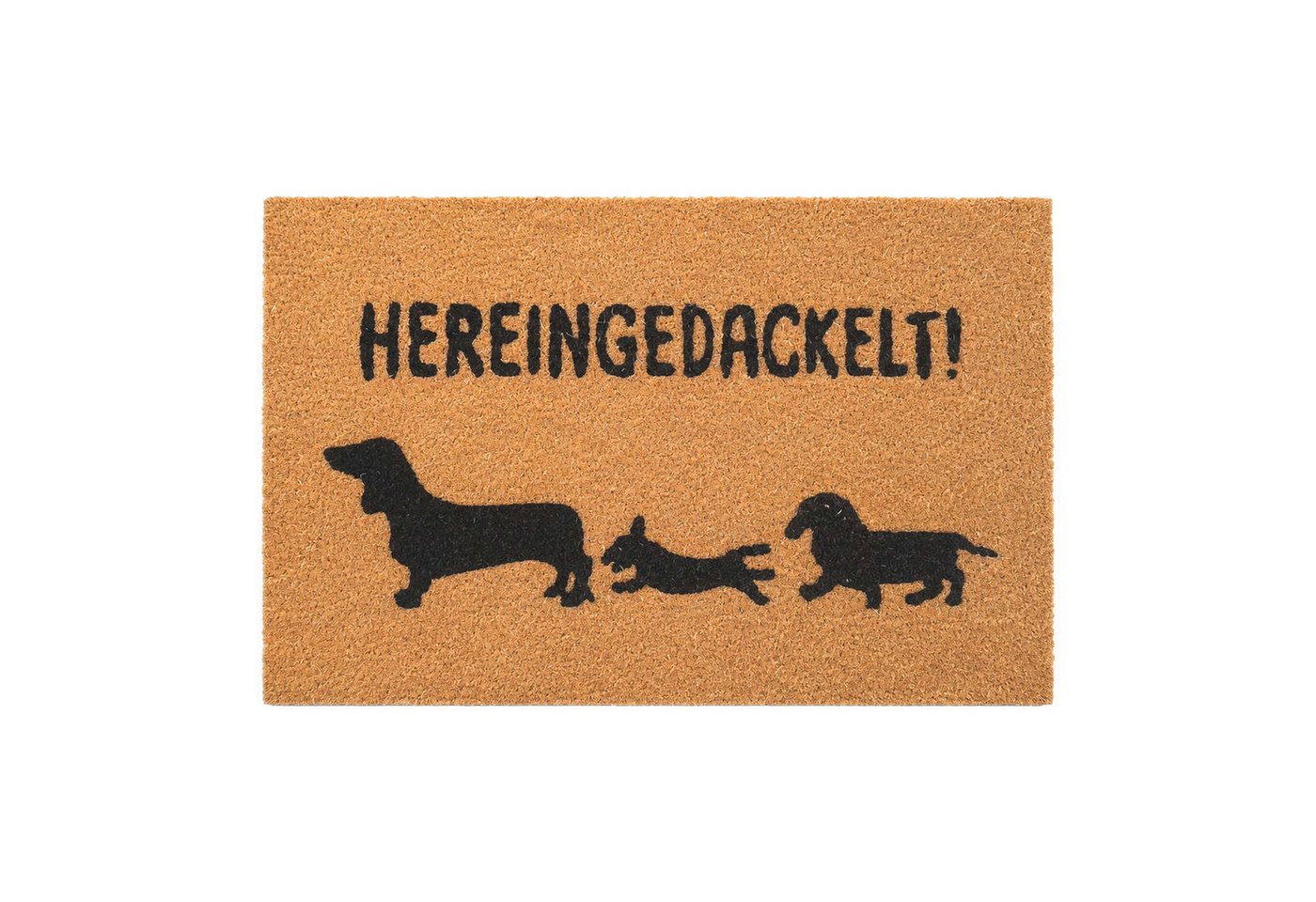 relaxdays Fußmatte Kokos Fußmatte Tiere 60x40 cm, Rechteckig, Höhe: 15 mm, A