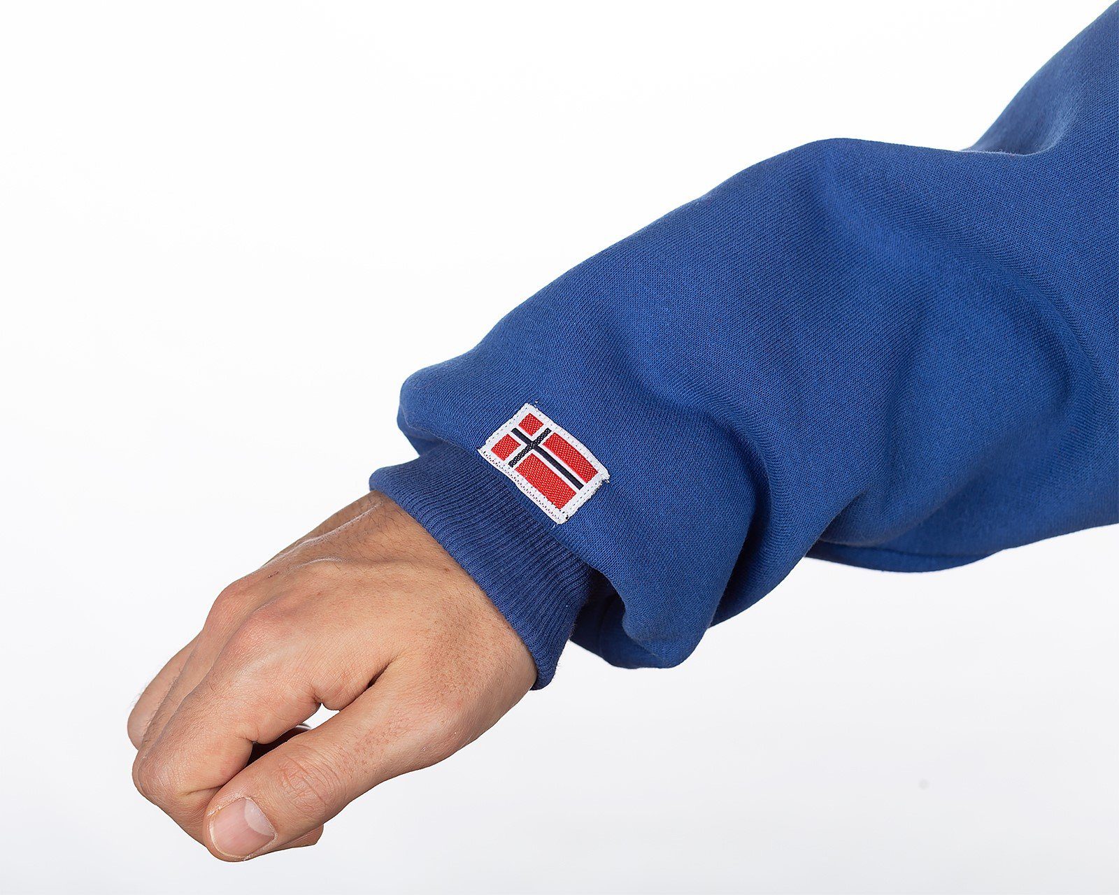 Geographical Norway Kapuzenpullover Herren Regular Fit Hoodie bagymclass men mit Norwegen Fahne als Emblem