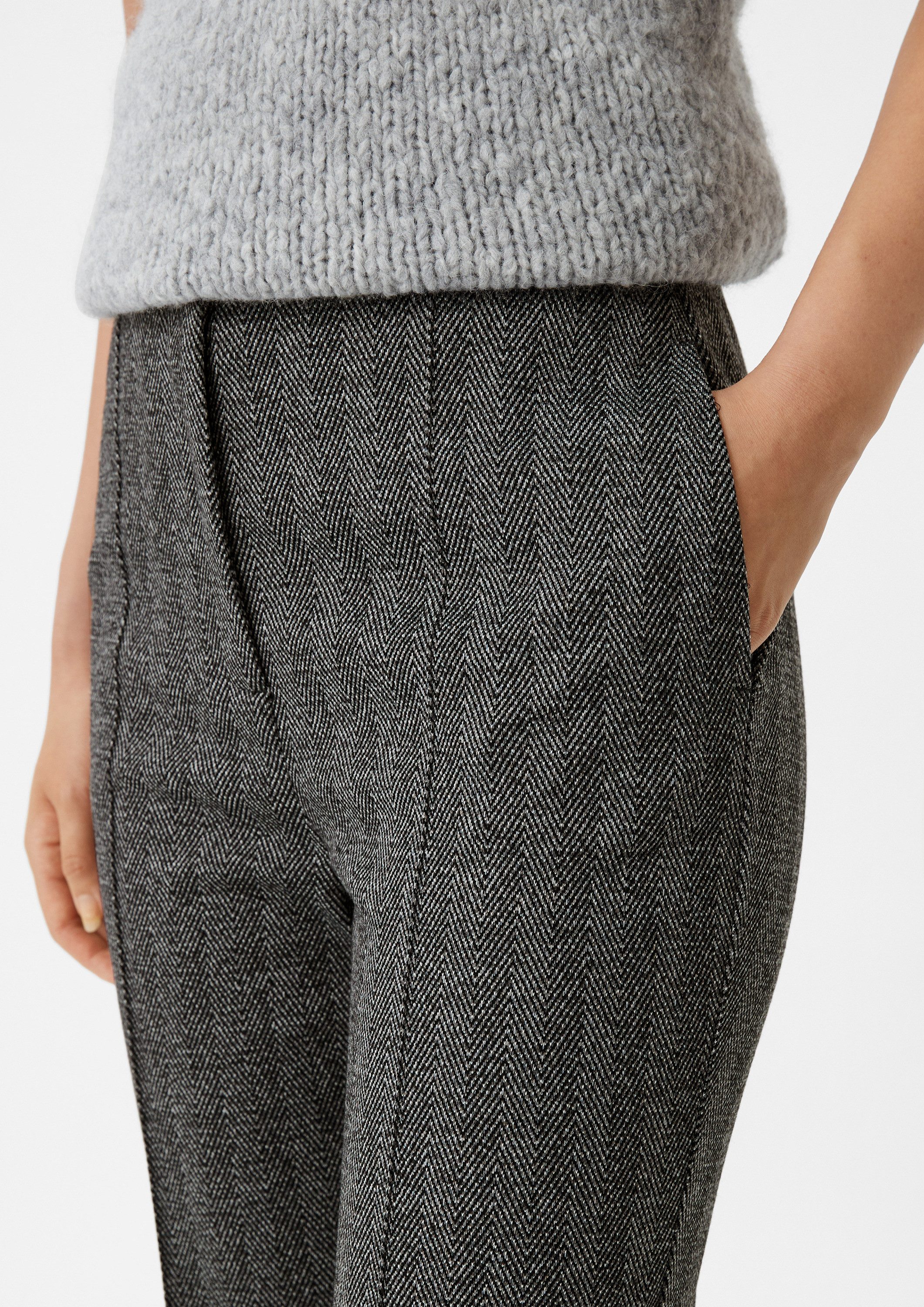 comma Chinos Hose Regular: Stoffhose aus Viskosestretch