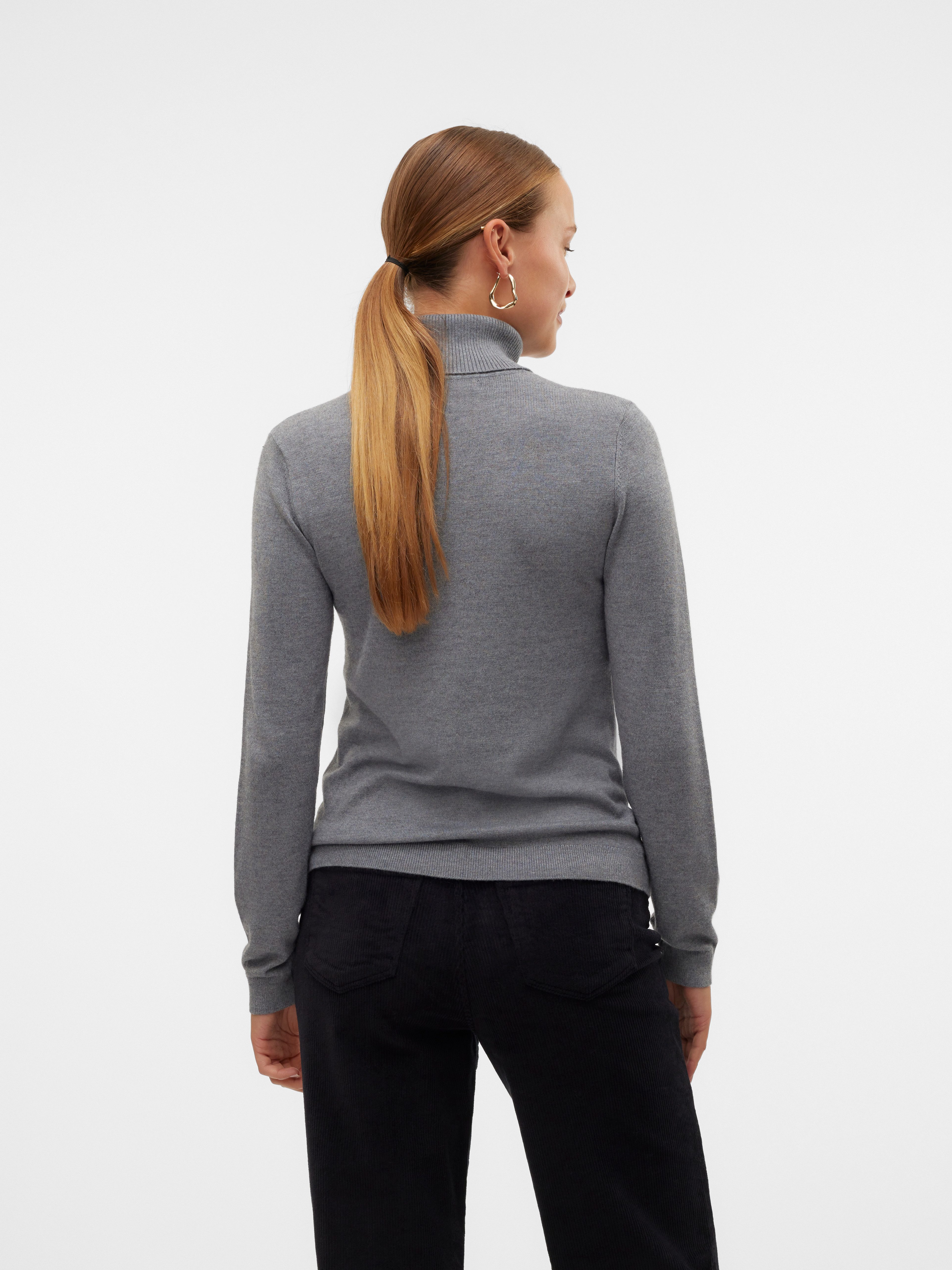 Vero Moda Strickpullover VMIRIS LS ROLLNECK PULLOVER GA NOOS Materialmix mit Wolle, slim fit