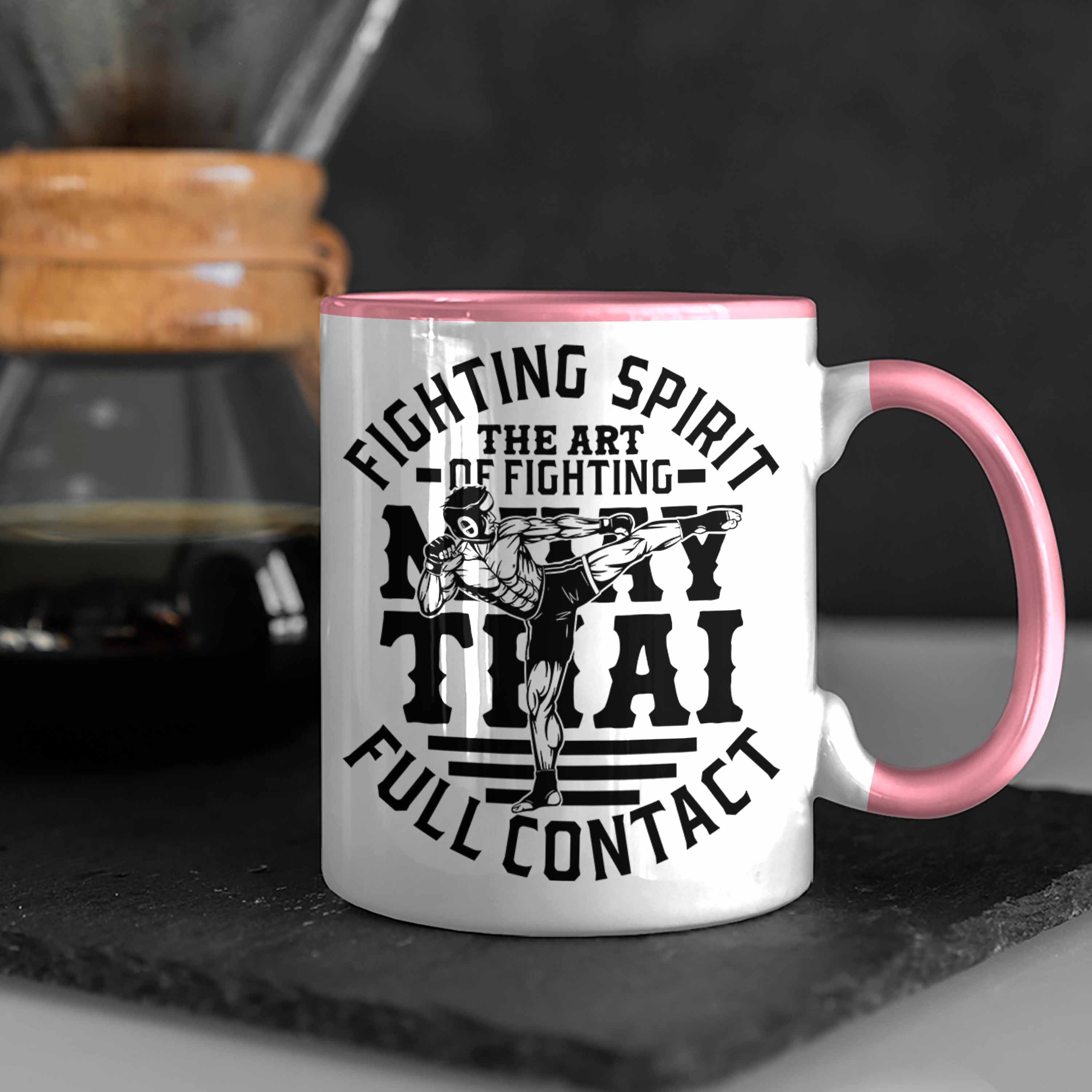 Thai Rosa Muay Thai-Kämpfer Trendation Spiri Muay Tasse Geschenk Geschenkidee Tasse Fighting