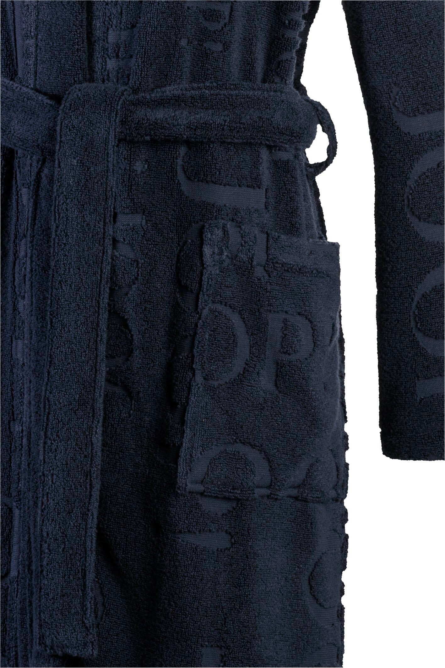 JOOP! Bademantel JOOP! LIVING - REPEAT Bademantel Damen-Kapuze, Textil