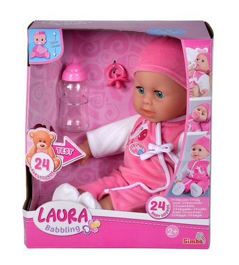 SIMBA Babypuppe Simba My Love Laura Babysprache - Babypuppe Weichputte 38 cm ab 2 Jahren