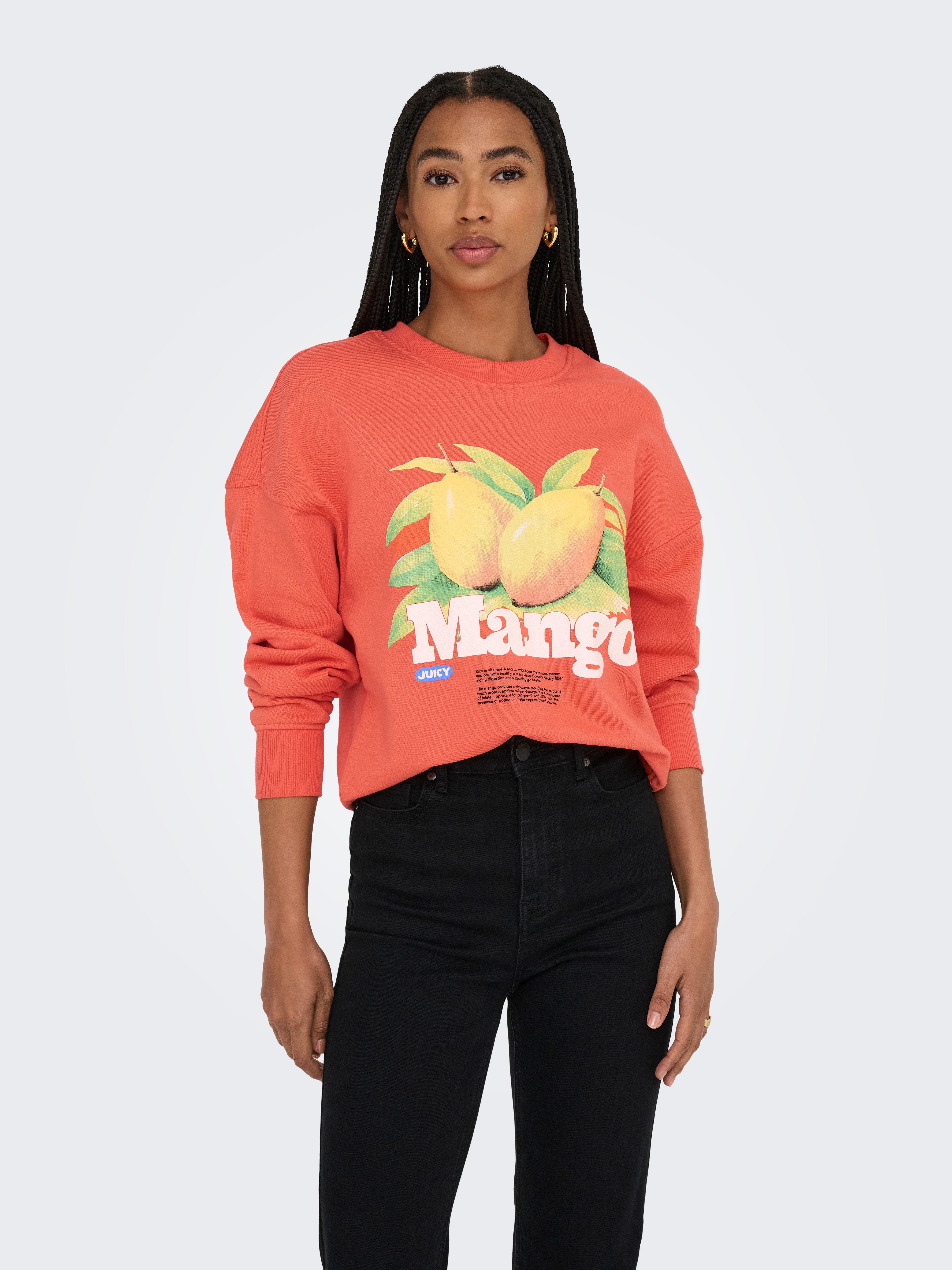 ONLY Sweatshirt ONLPHILEA L/S FRUIT O-NECK günstig online kaufen