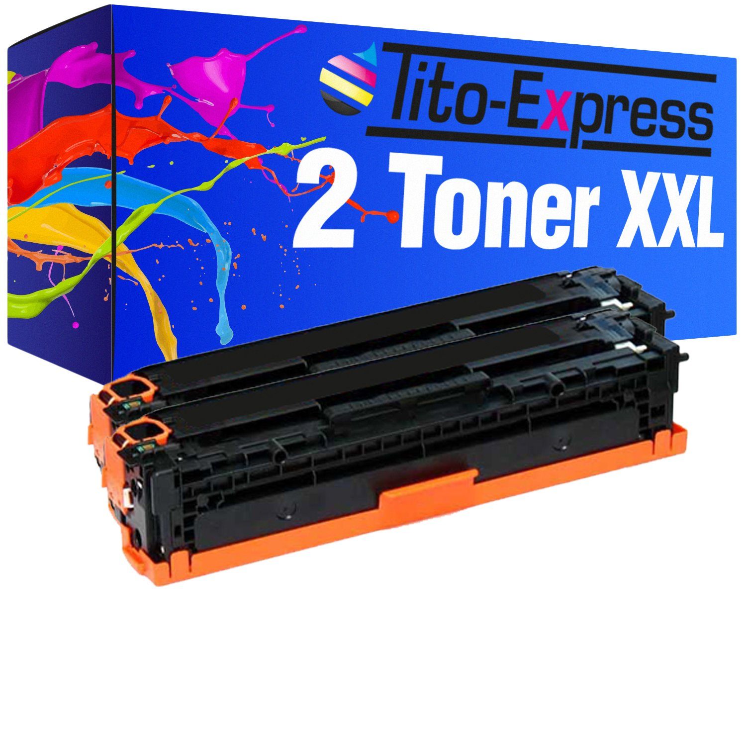Tito-Express 2x CM1415FN Tonerpatrone Laserjet A 320 (Doppelpack, 2er CP1525NW CE320A CM1415FNW Series Black), HPCE320A Pro für HP CP1500 128A, CE CP1525N ersetzt HP Set