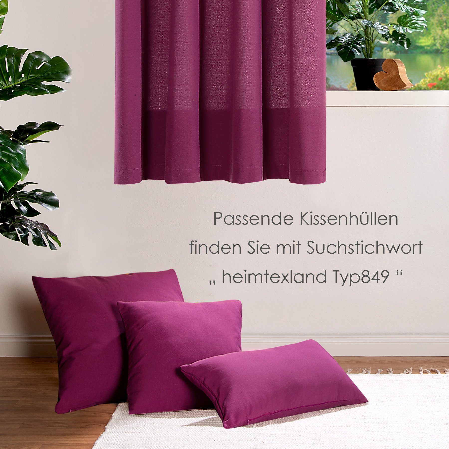 heimtexland Vorhang heimtexland ® Deko Vorhang Baumwolle Dekoschal Blickdicht Einfarbig (1 St), Ösen, blickdicht, Baumwoll-Gemisch, blickdicht