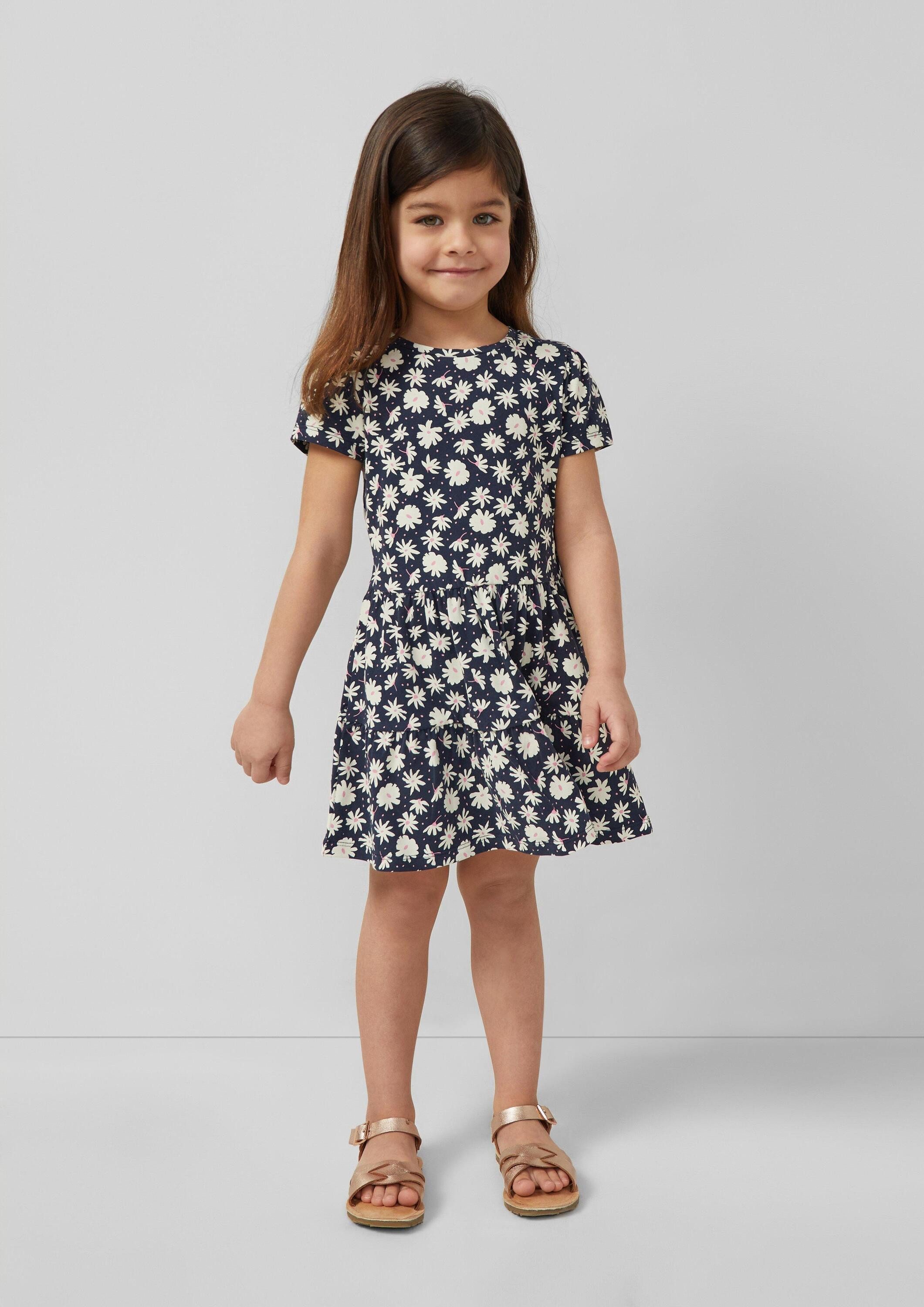 s.Oliver Minikleid Kleid Stufenkleid mit All-over-Print