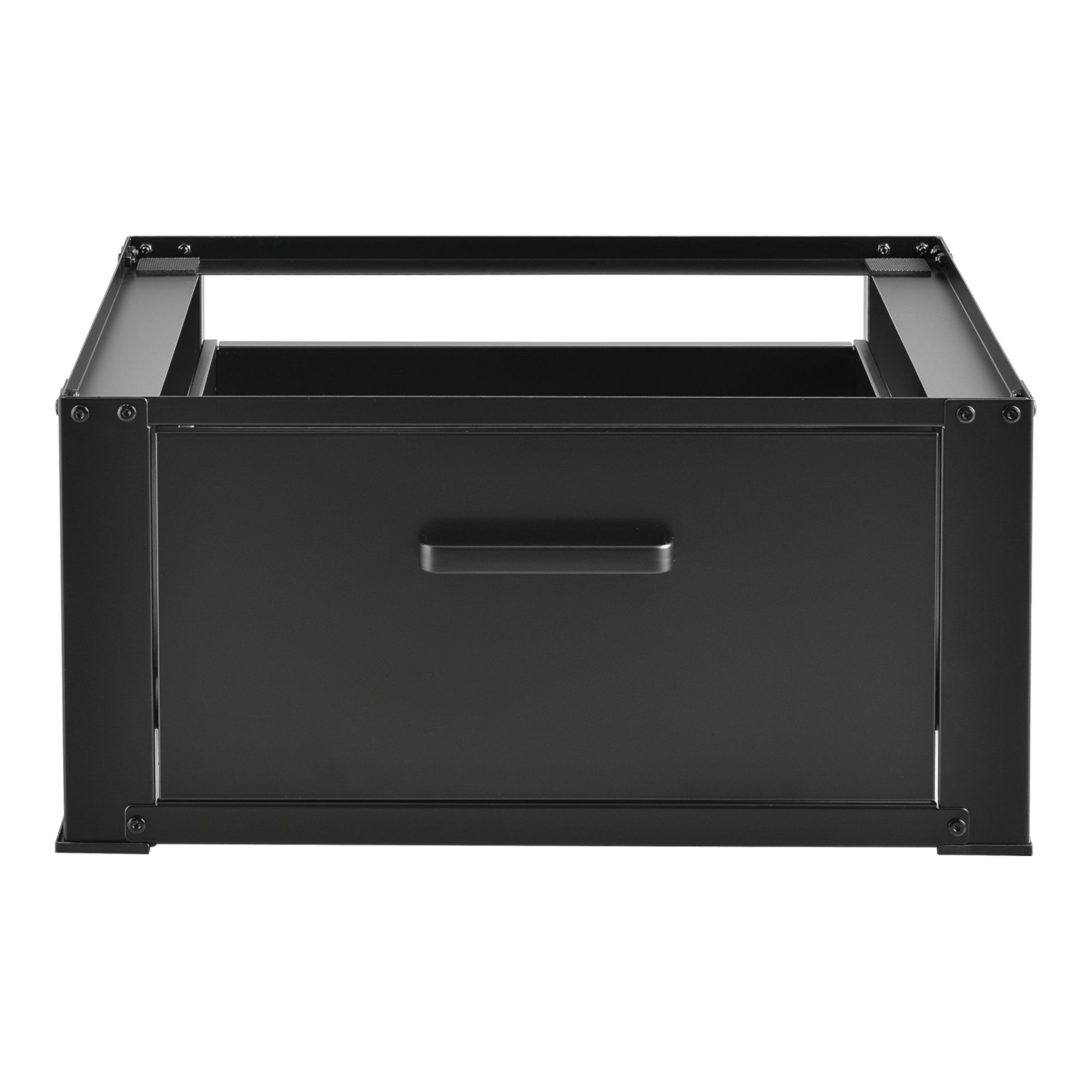 en.casa Waschmaschinenunterschrank »Comfortixx« mit Schwarz 63x54x31cm Schublade