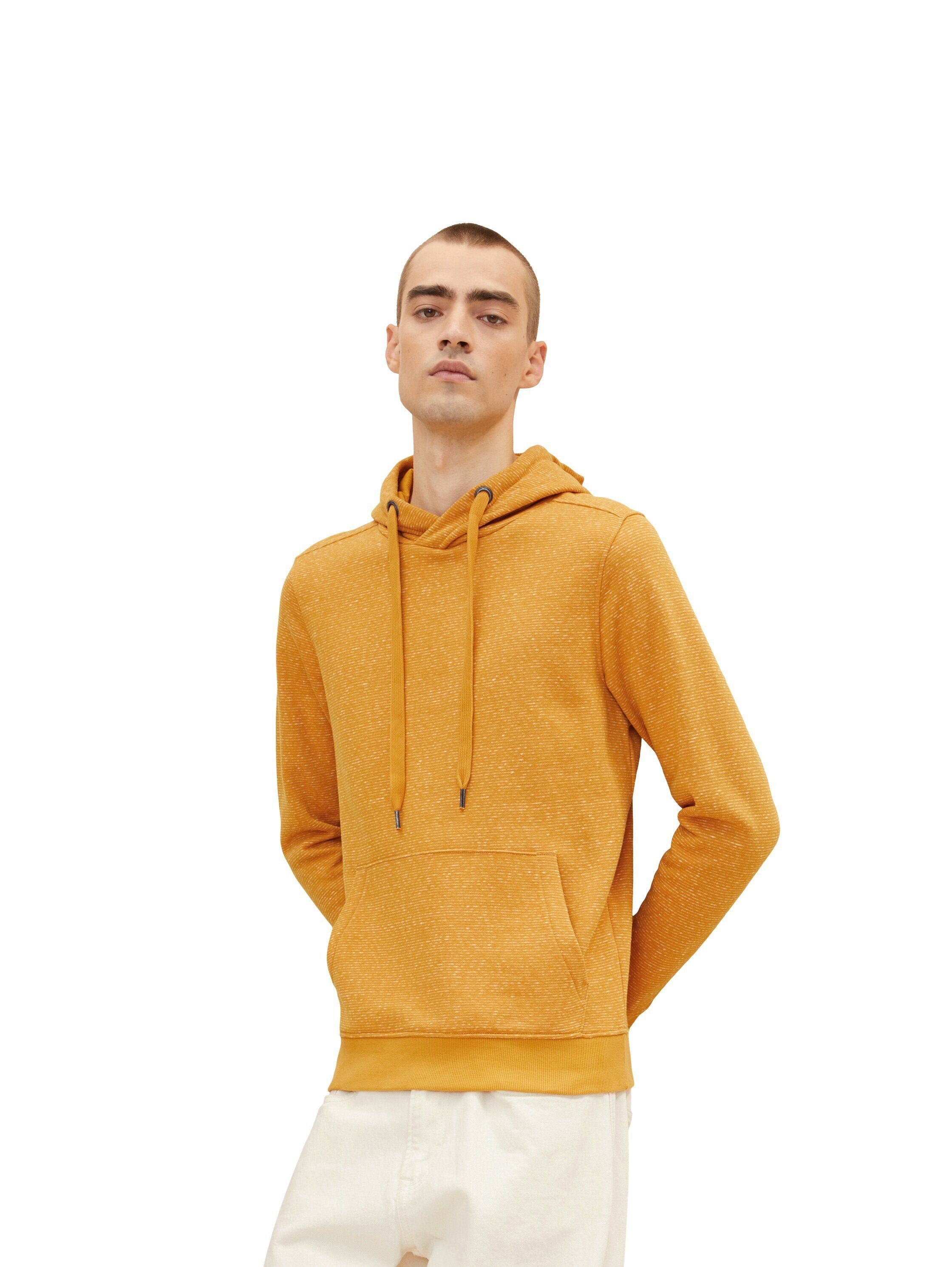 TOM TAILOR Hoodie Kapuzensweatshirt Hoody (1-tlg) und orange mit Kapuze Streifen