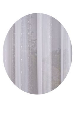 Vorhang 41082 Fertigstore KYRA aus Effektvoile mit streifen, weiß, Kräuselband, HOME WOHNIDEEN, (1 St), Polyester