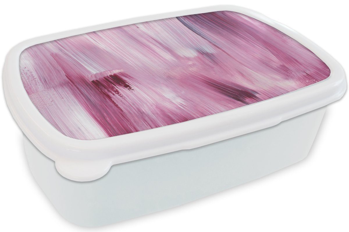 MuchoWow Lunchbox Brotdose, - Jungs und und - weiß Farbe für für Mädchen Erwachsene, Kunststoff, Rosa, Brotbox (2-tlg), Farben Kinder
