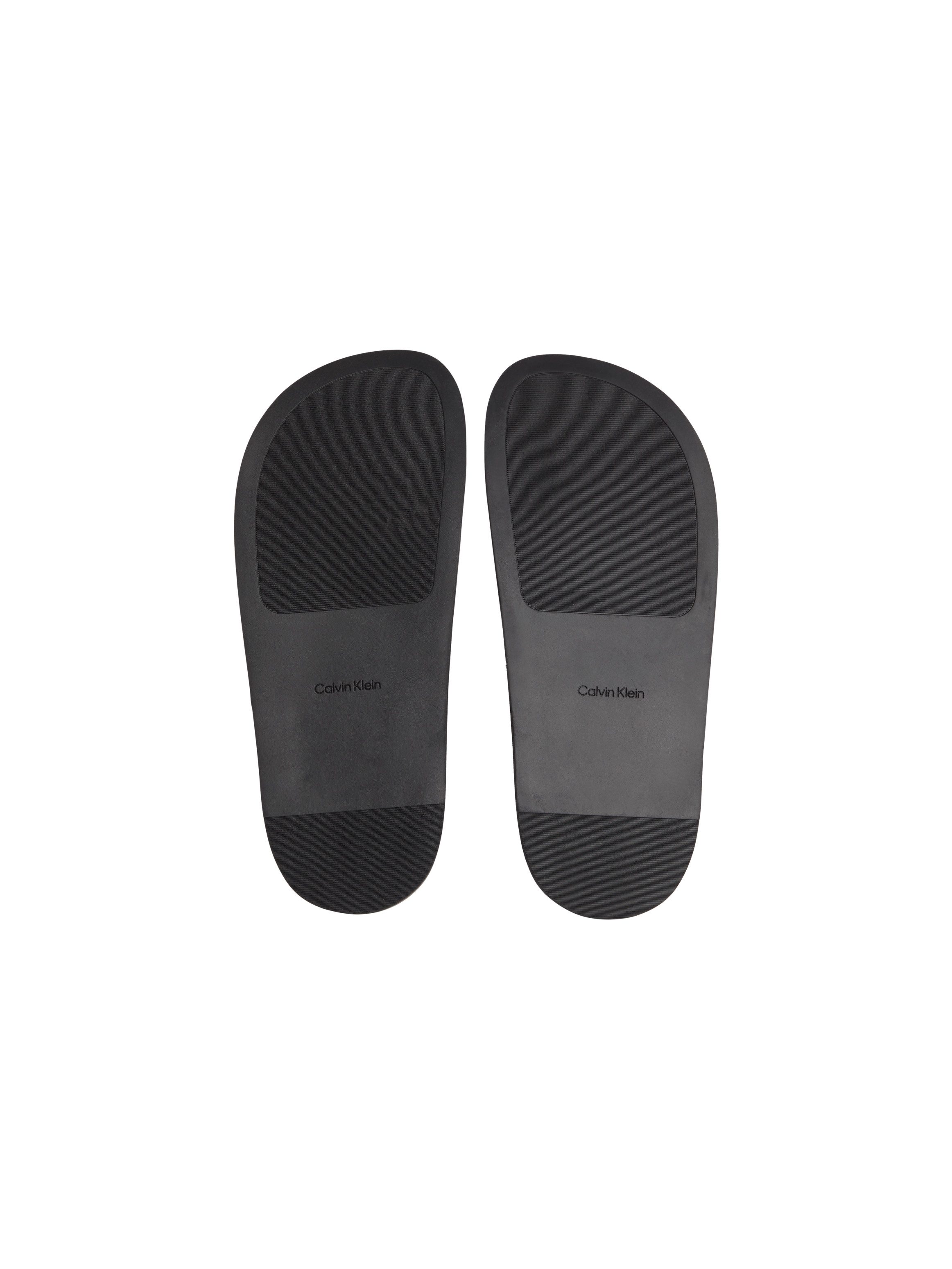 Calvin Klein CITY SANDAL BUCKLE LTH Pantolette Sommerschuh, Hausschuh, Strandschuh mit Plateau und Schnallen