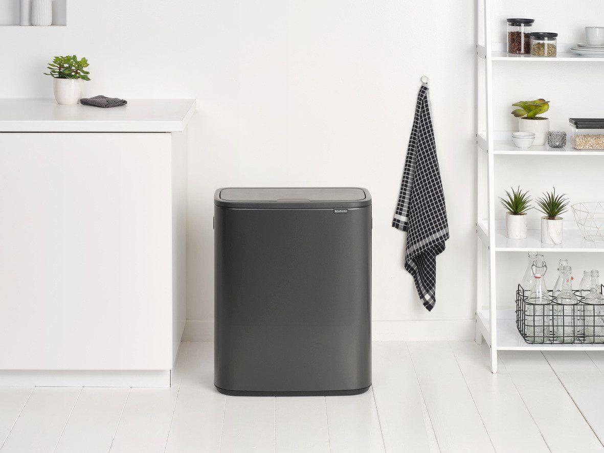 Brabantia Mülleimer Bo Touch Bin, 2 x 30L, Soft-Touch-Öffnungssystem