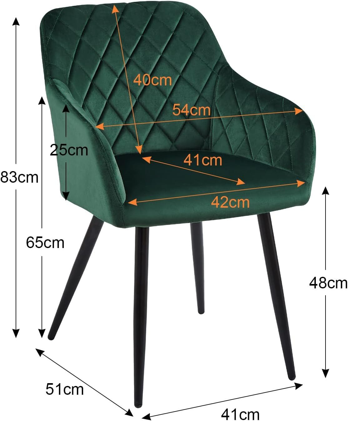 Ofcasa Esszimmerstuhl Gepolsterter Küchenstühle (4er Set), günstig online kaufen