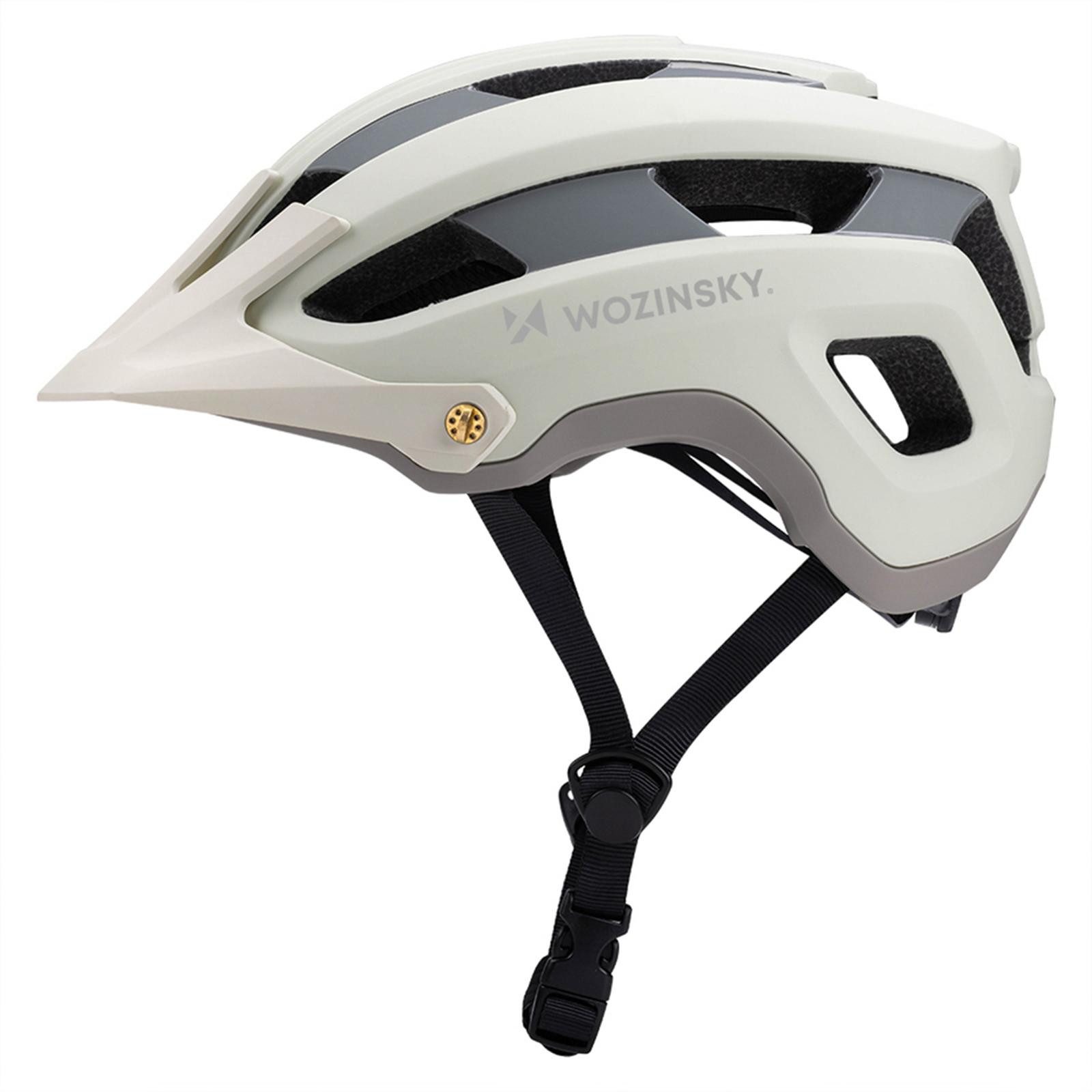 Wozinsky Fahrradhelm HT-001VM Größe L in Creme, Halbschalen Unisex MTB BMX Downhill Schutzhelm Helm Belüftet Leicht
