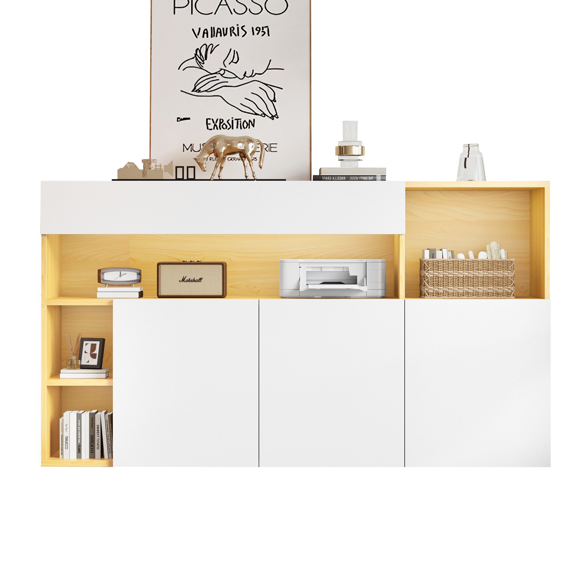 OKWISH Sideboard mit großer und flexibler günstig online kaufen