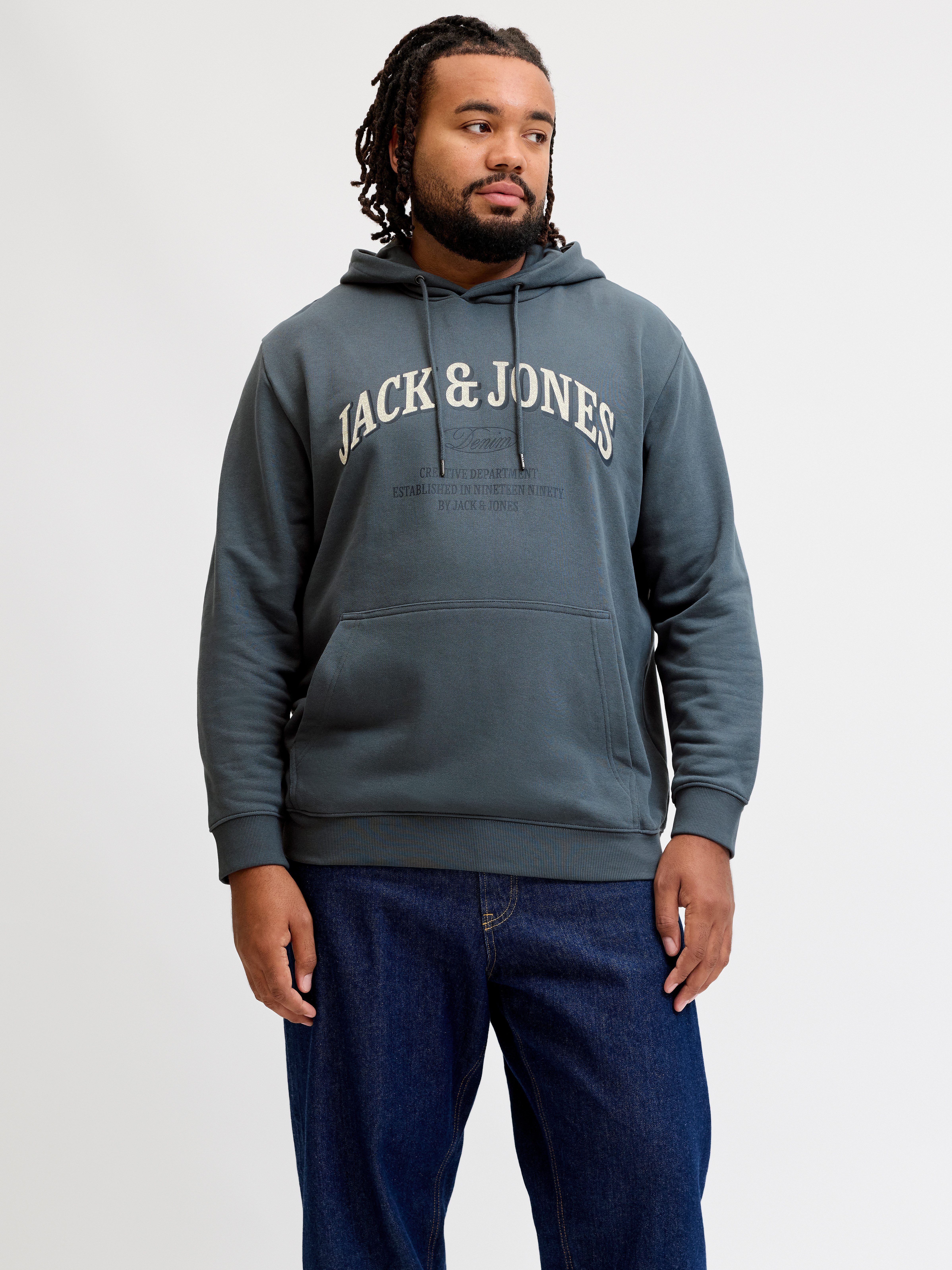 Jack & Jones PlusSize Kapuzensweatshirt JJEDENVER LOGO SWEAT HOOD SN PLS