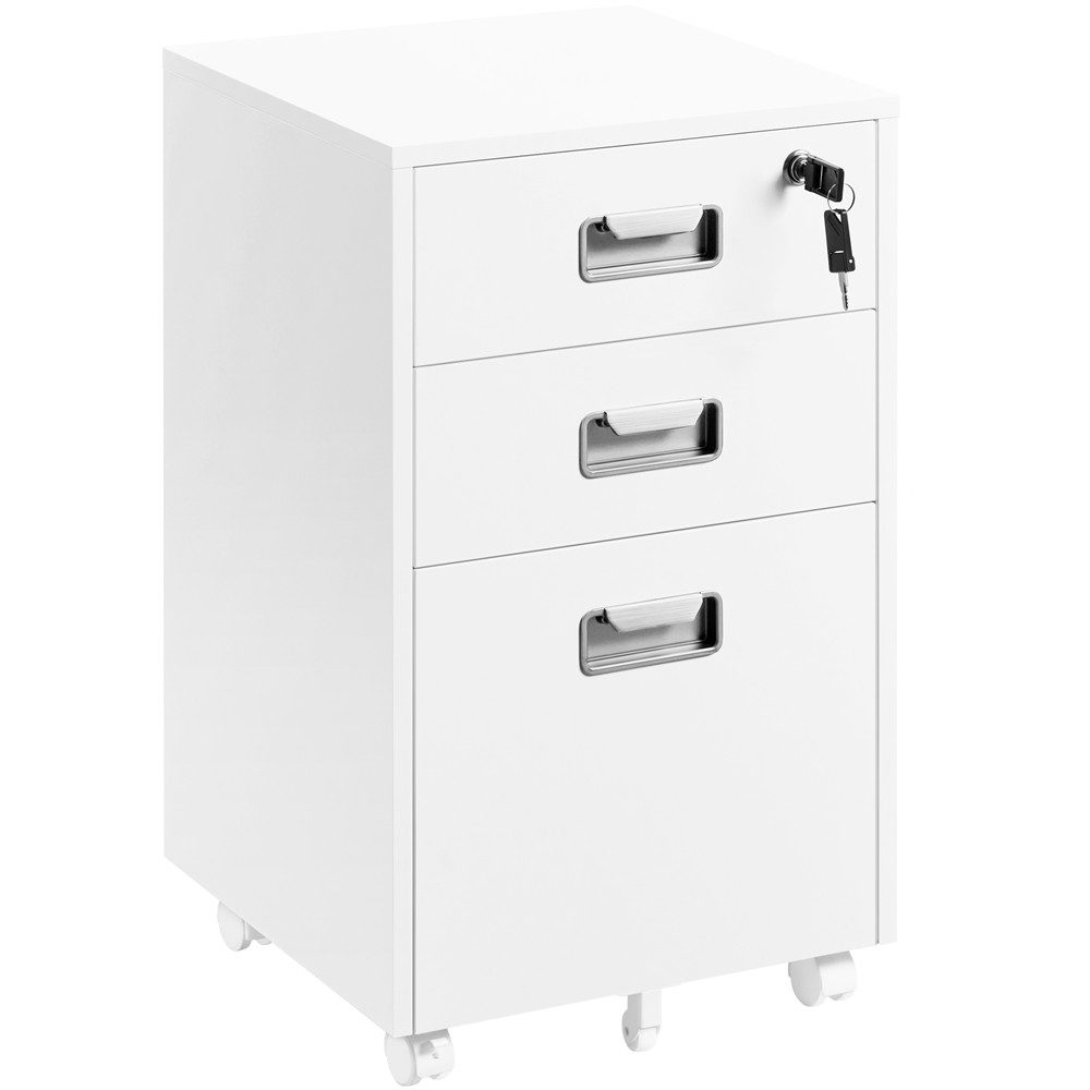 Yaheetech Aktenschrank Mobiler Büroschrank mit 3 Schubladen und Hängeregist günstig online kaufen
