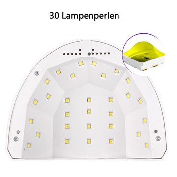 Scheiffy Lichthärtungsgerät Nagellichter,Nageltrockner Lampe,LED/UV Lampe für Gelnägel,48W, Nägel trocknen,30 LEDs