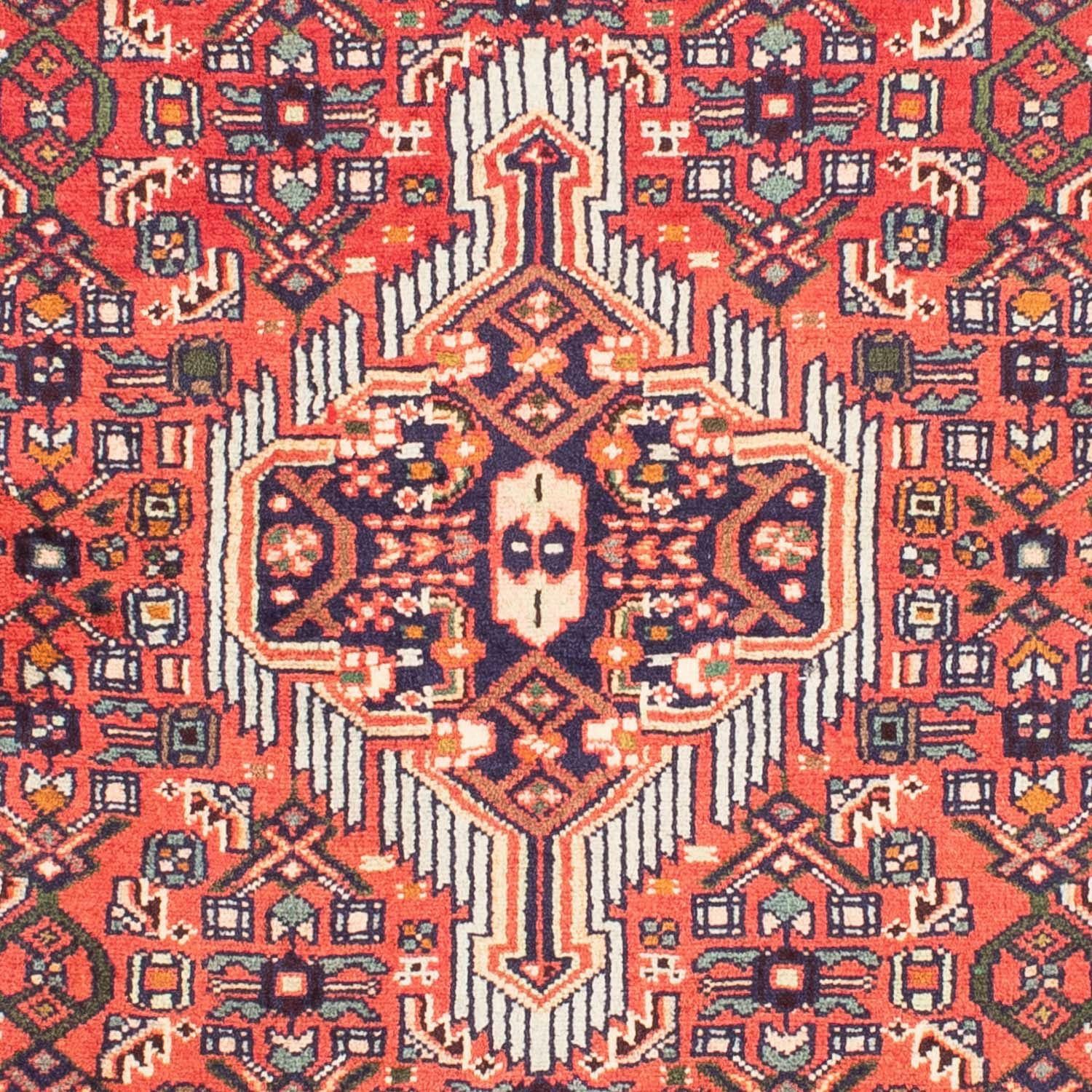 Orientteppich Perser - Nomadic - Handgeknüpft, cm - morgenland, 145 98 rechteckig, Zertifikat 10 Wohnzimmer, Höhe: x rot, mit Einzelstück mm