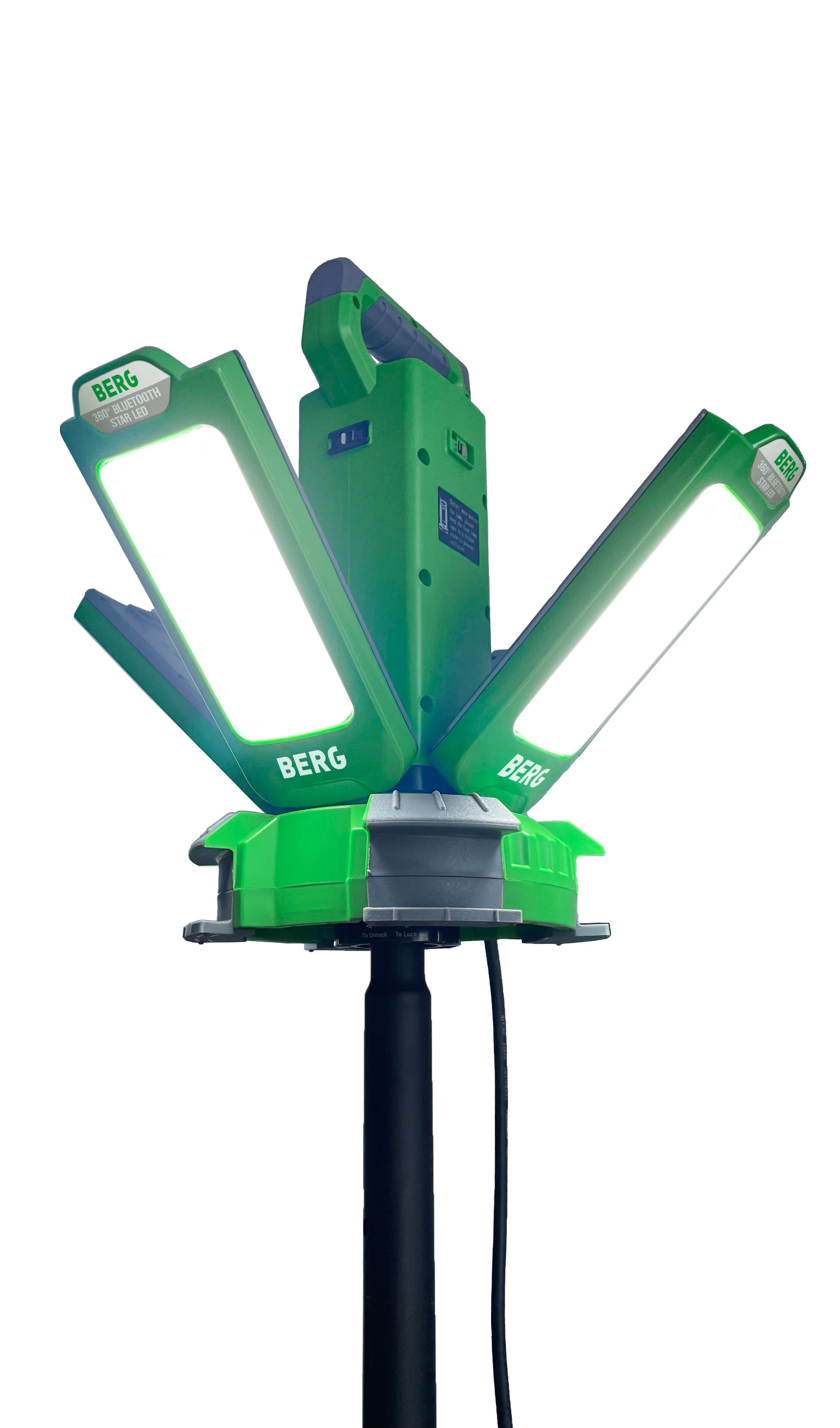 BERG TECTOOL LED Arbeitslicht LED-STRAHLER BCL 360° BLUETOOTH STAR LED 120 TS [230V-EU], LED fest integriert, per App steuerbar