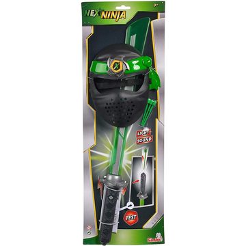 SIMBA Kostüm Next Ninja Schwert + Maske mit Textilband, Licht Sound Schussfunktion Pfeile Ninjaschwert 60 cm