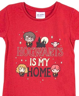 Harry Potter Schlafanzug HOGWARTS Comic Stil (2 tlg) Pyjama Set kurz - Mädchen Shorty Gr. 104 - 158 cm