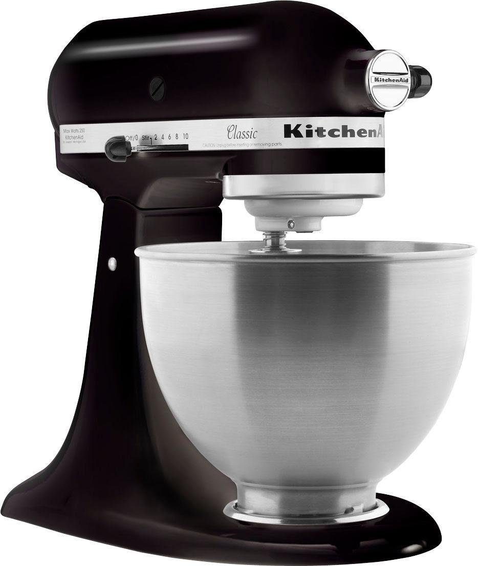 KitchenAid Küchenmaschine 5K45SSEOB ONYX BLACK, 275 W, 4,3 l Schüssel, Gratis Fleischwolf/Spritzgebäckvorsatz (Wert ca. 129,-UVP)