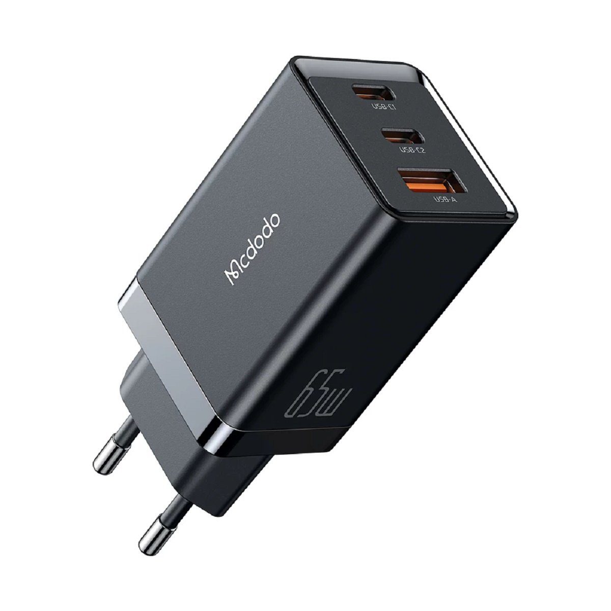mcdodo 65W Gan 5 Pro 2x Type-C,1x USB Eingang Ladeadapter Schnellladegerät USB-Ladegerät
