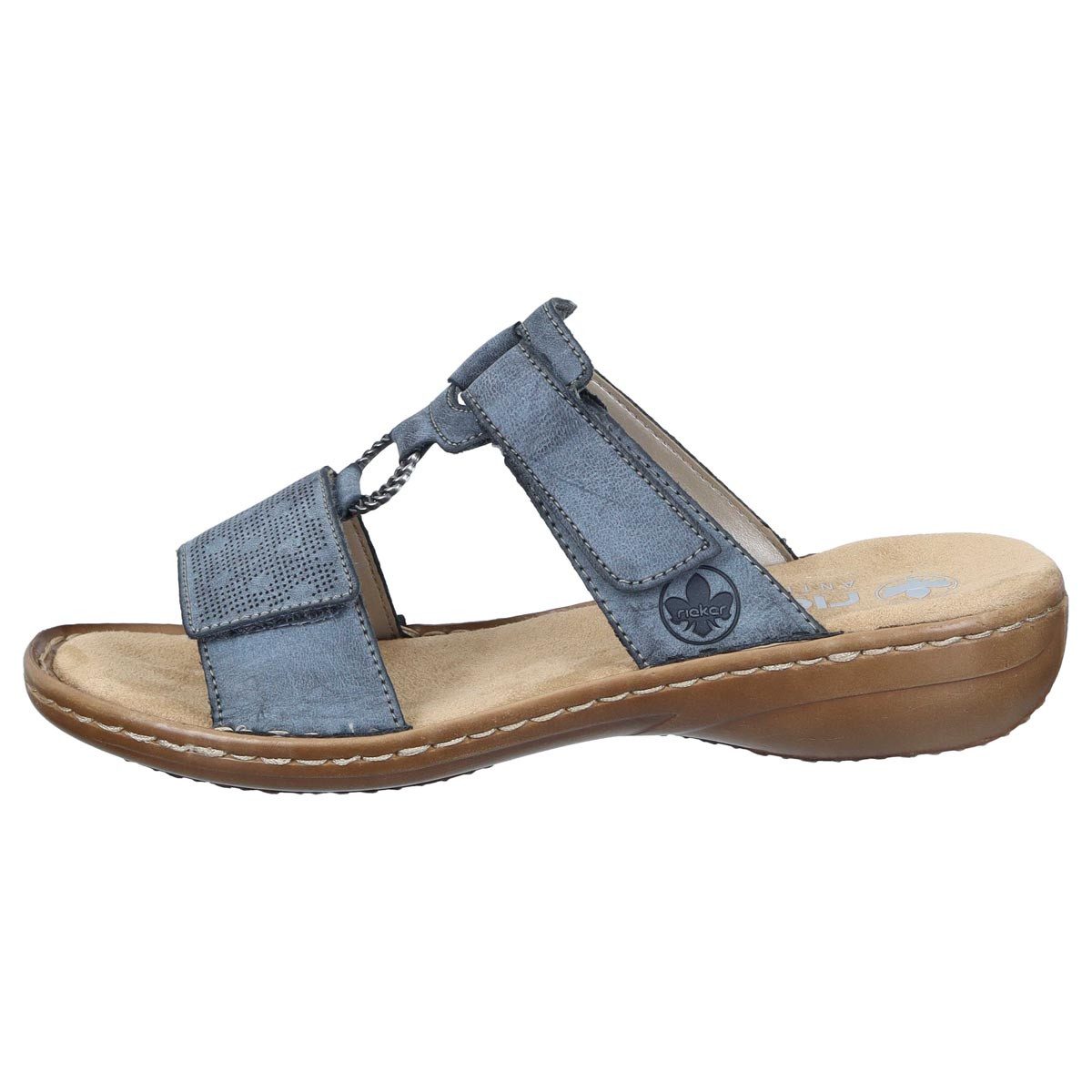 Rieker Basic Pantolette (1-tlg) Pantoletten - Individuell verstellbarer Klettverschluss für Komfort