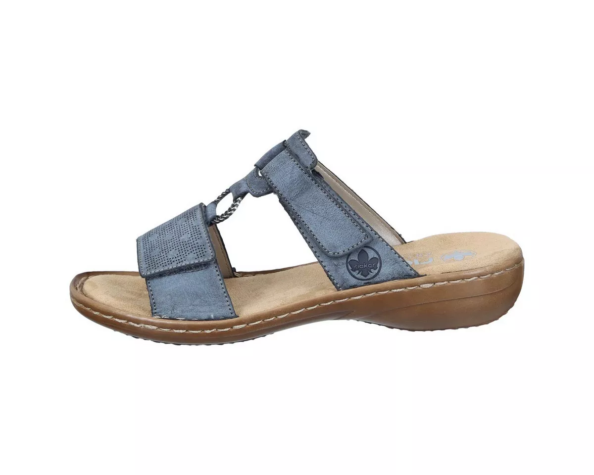 Rieker Basic Pantolette (1-tlg) Pantoletten - Individuell verstellbarer Klettverschluss für Komfort