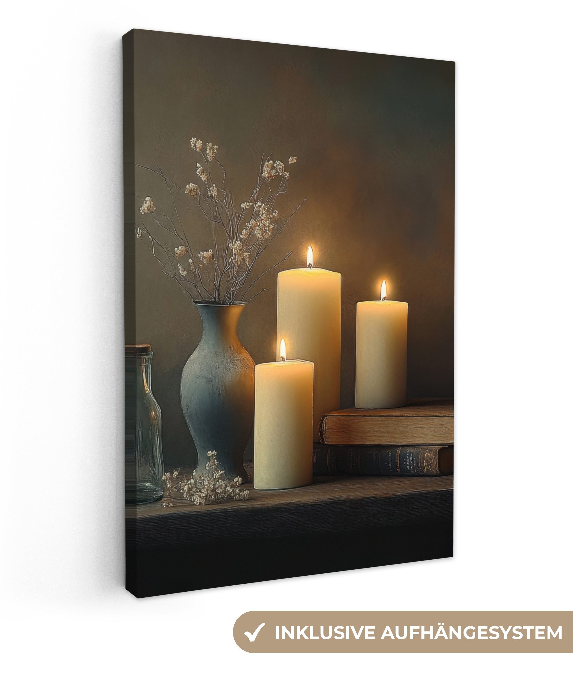 OneMillionCanvasses® Leinwandbild Kerzen - Stilleben - günstig online kaufen