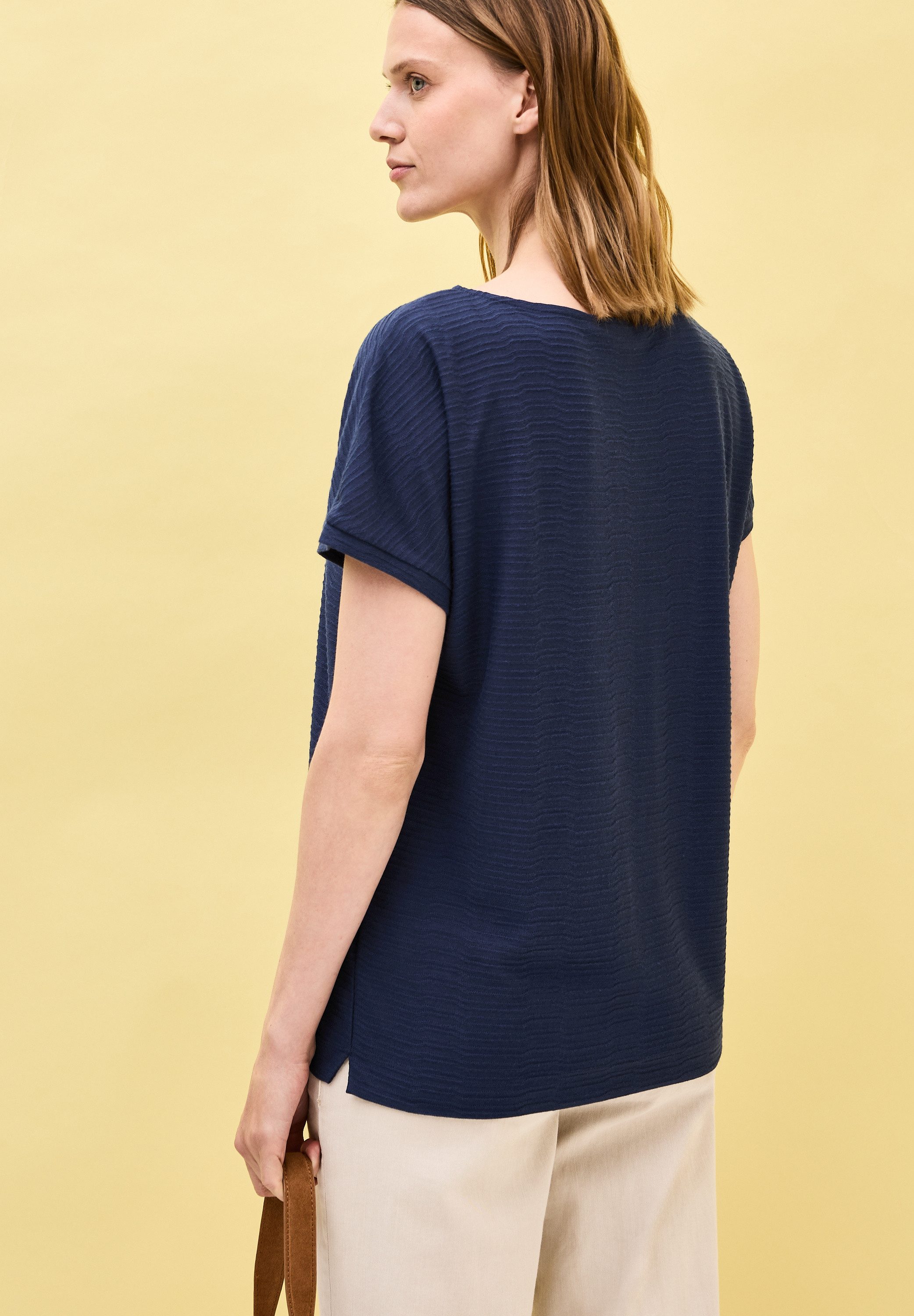 Cecil T-Shirt, aus elastischem Materialmix günstig online kaufen