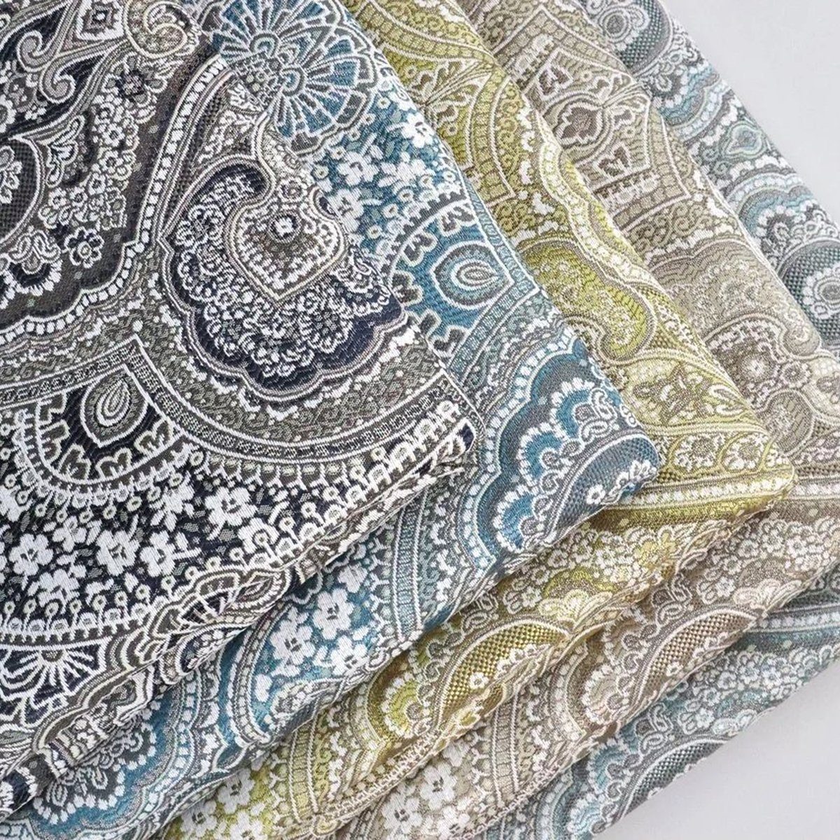 Thumbnail - Stofferia Stoff Polsterstoff Jacquard Verdi Beige, Breite 280 cm, Meterware
